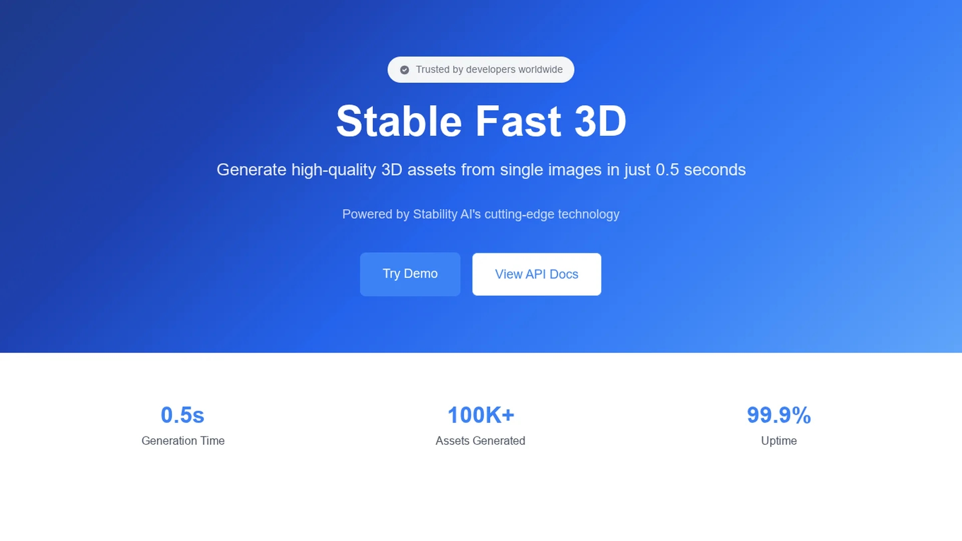 stable-fast-3d-sf3d homepage