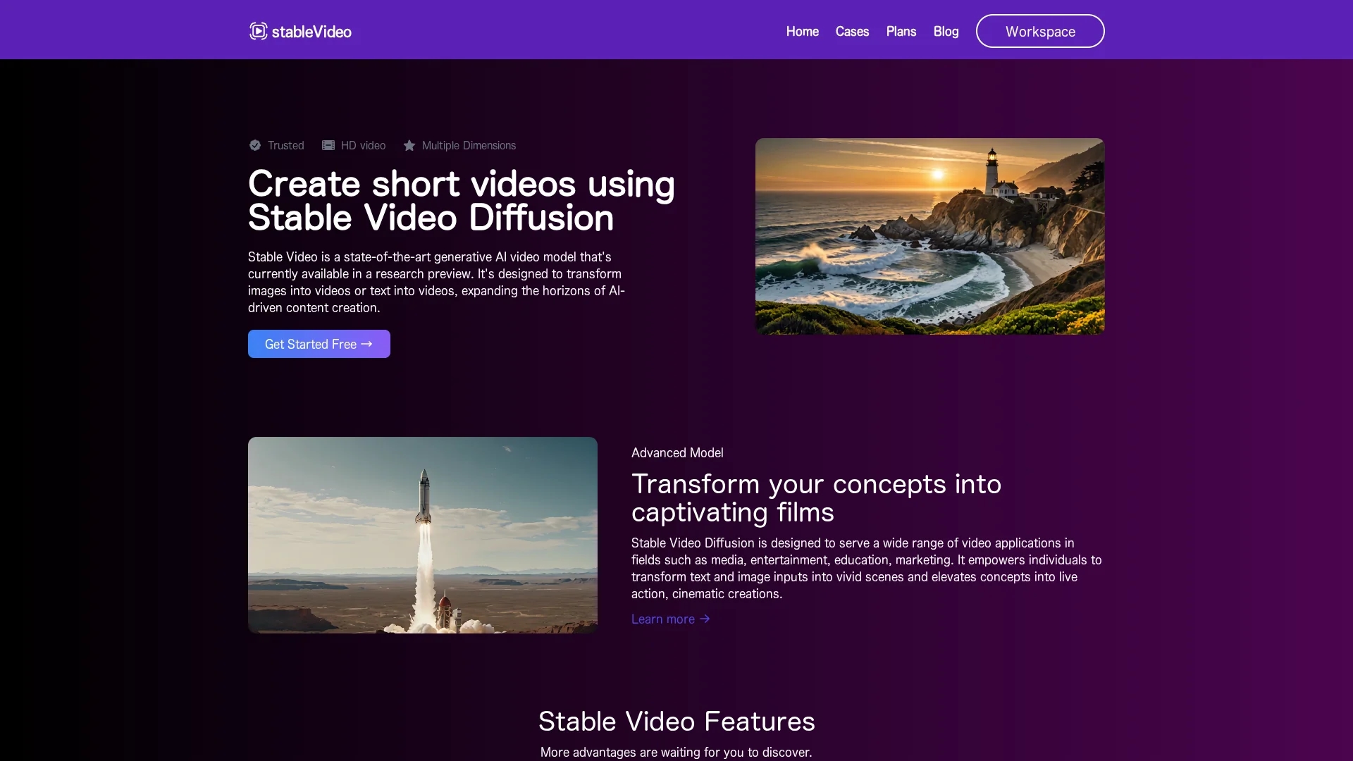 stable-video homepage