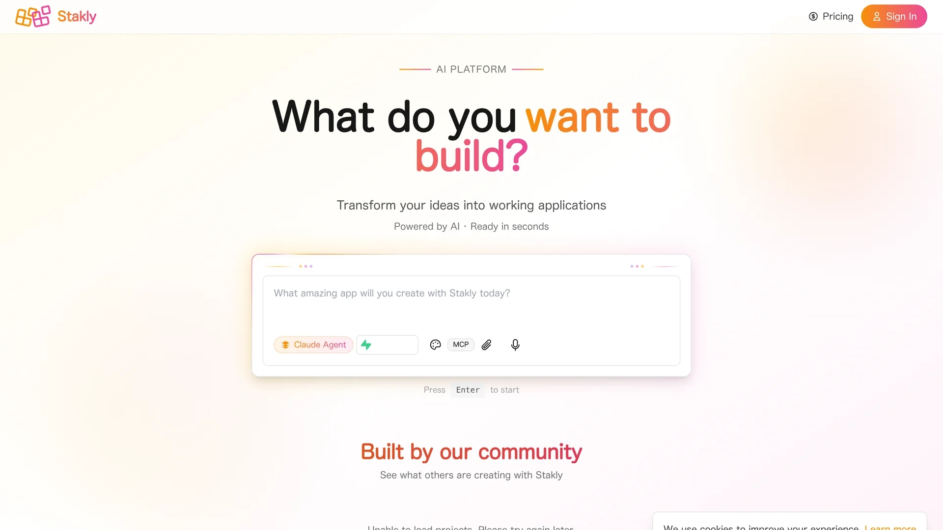 stakly-dev homepage