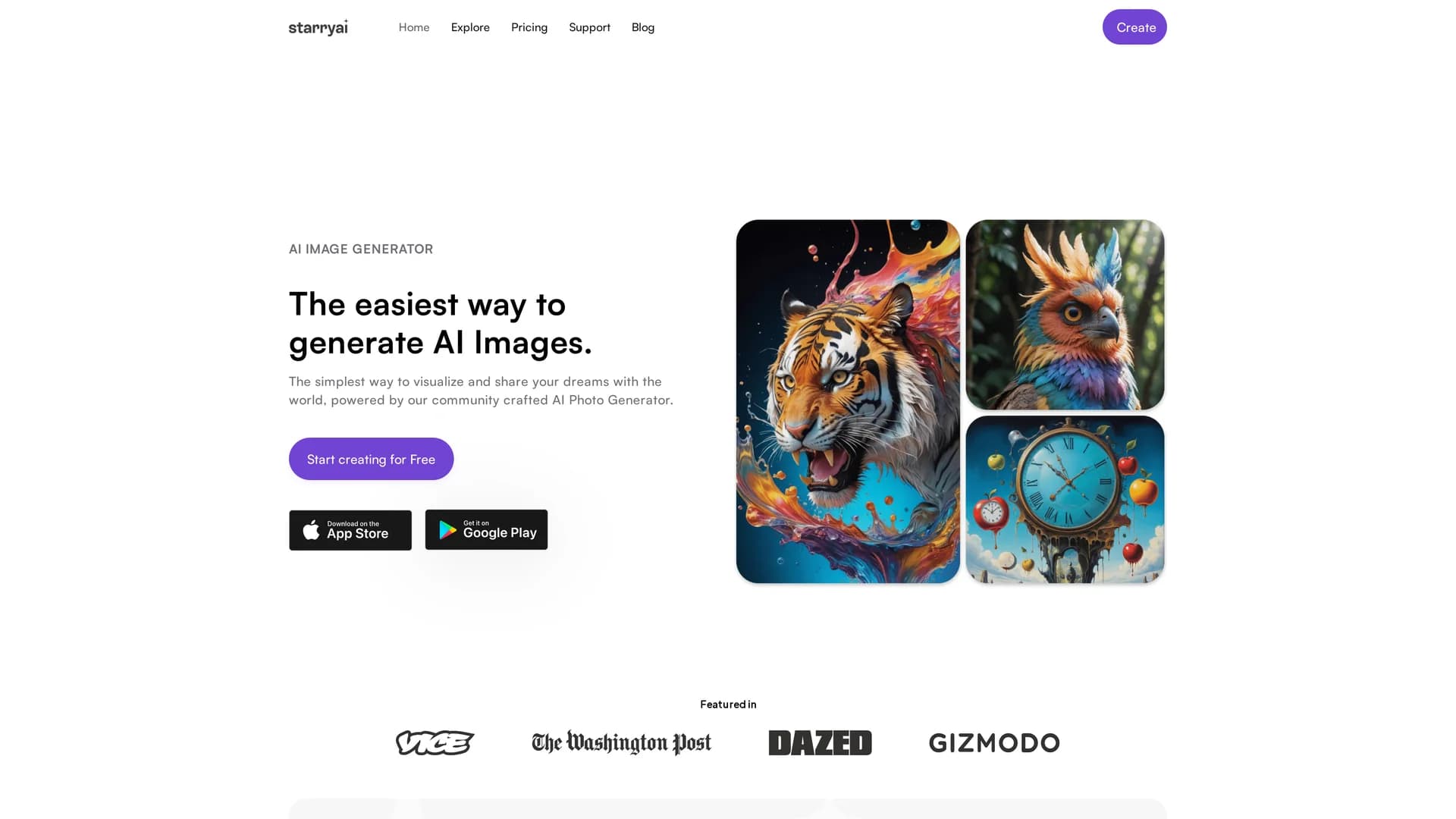 starryai-2-0 homepage