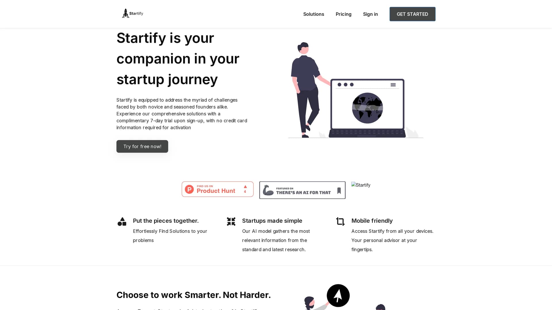 startify homepage