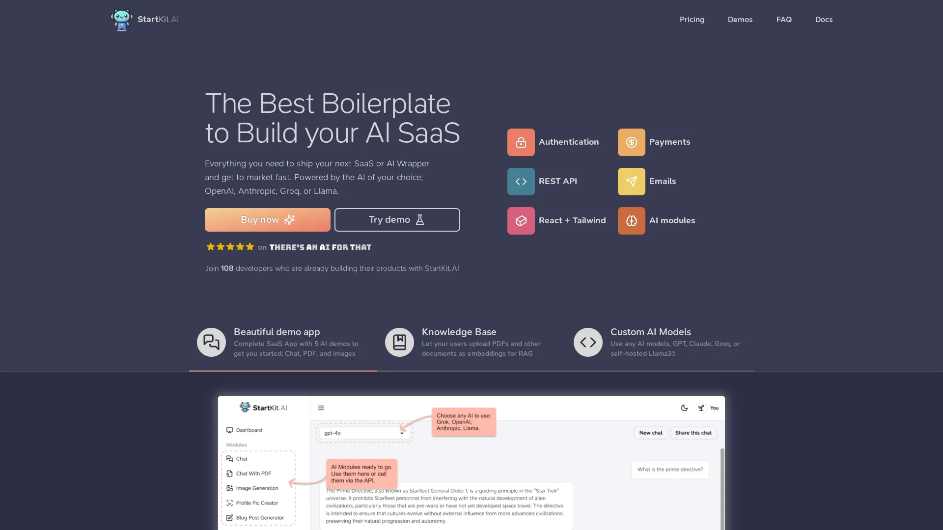 startkit-ai homepage