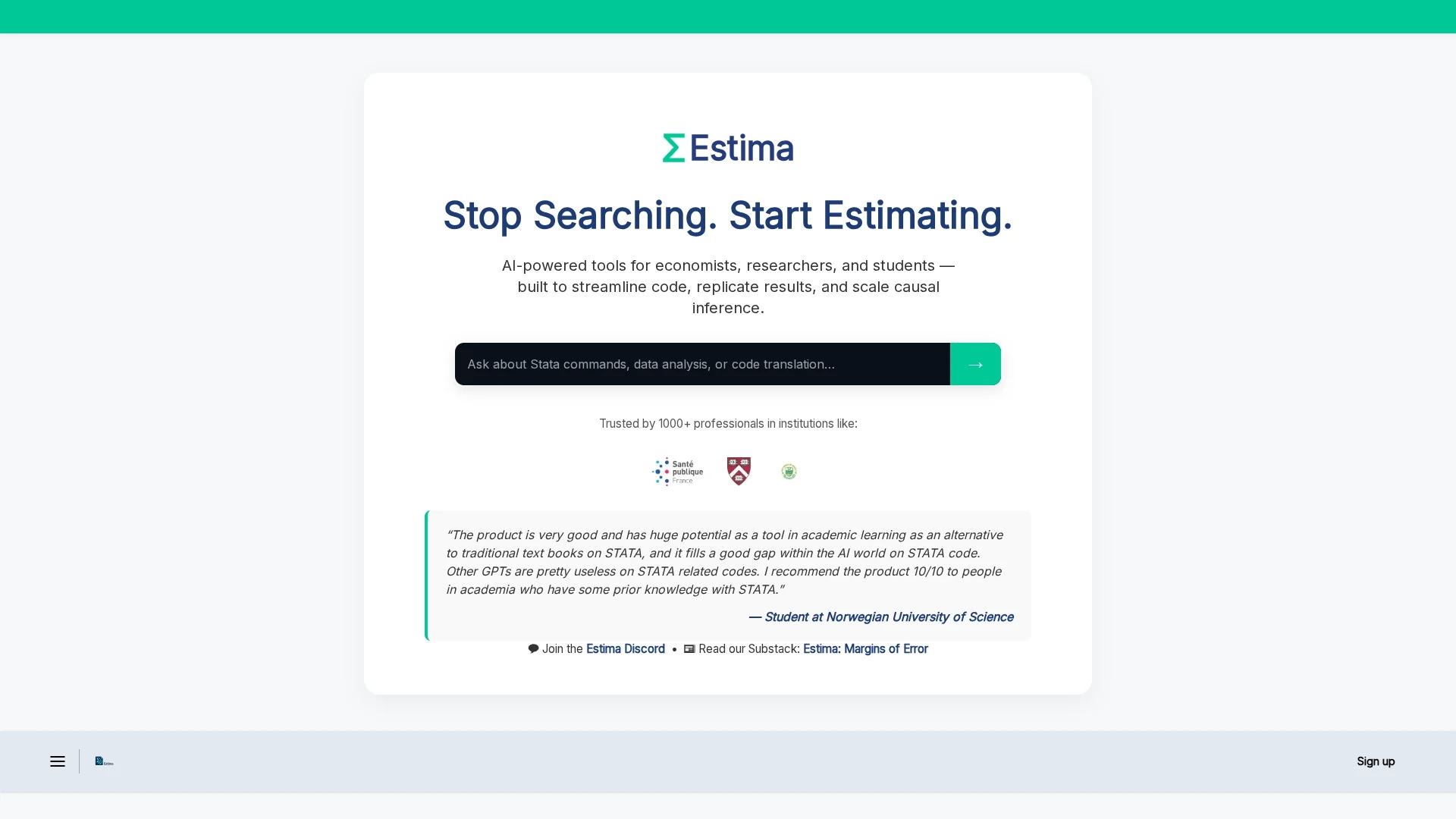 stat-ai homepage