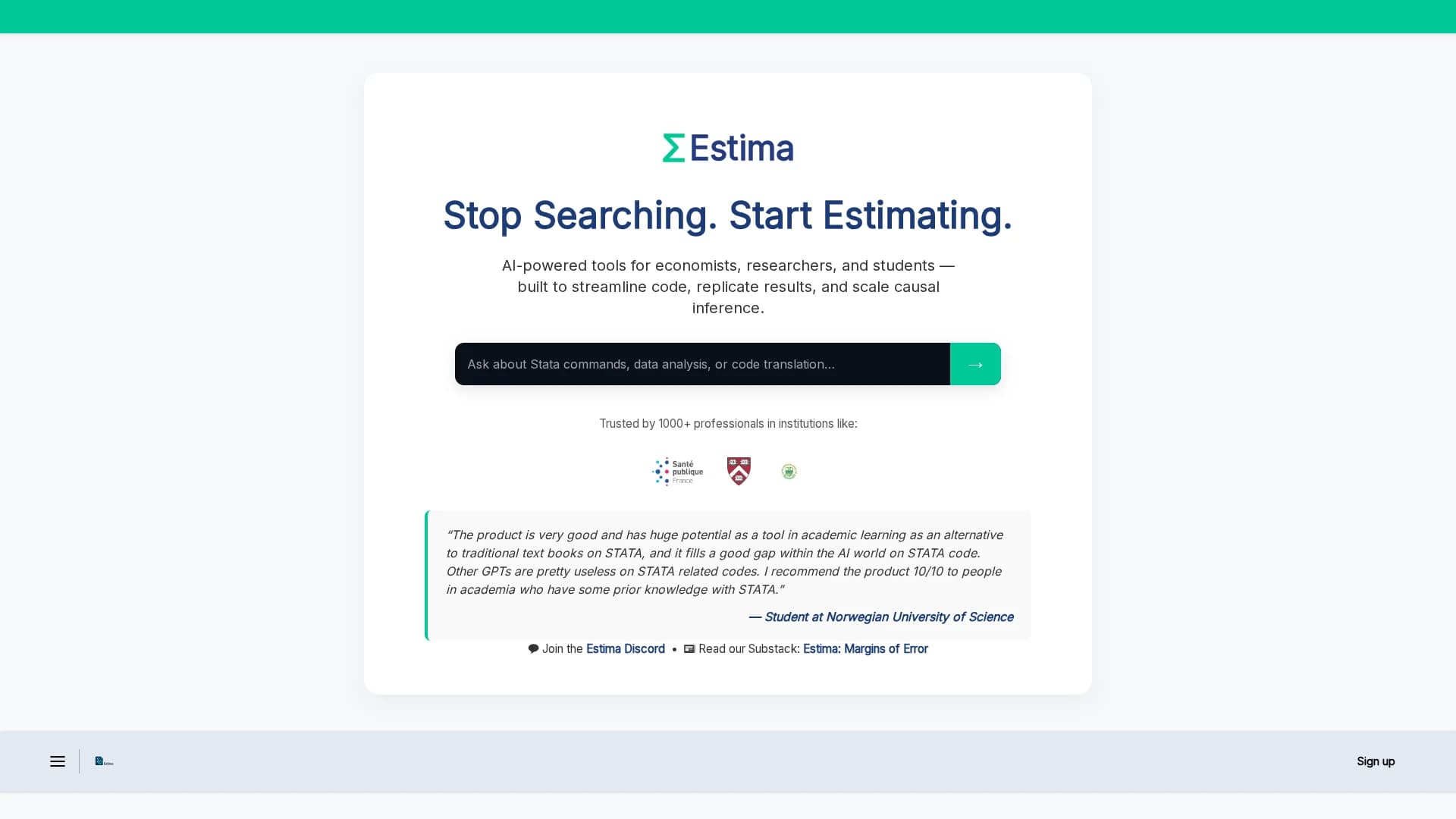 stat-ai homepage