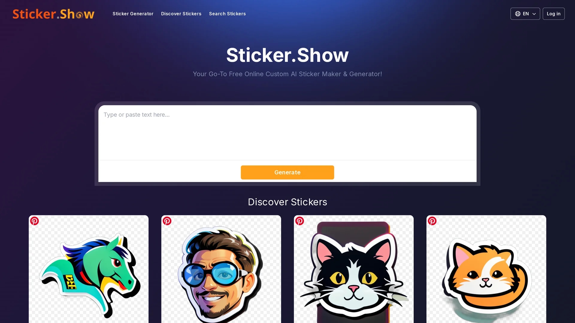 sticker-show homepage