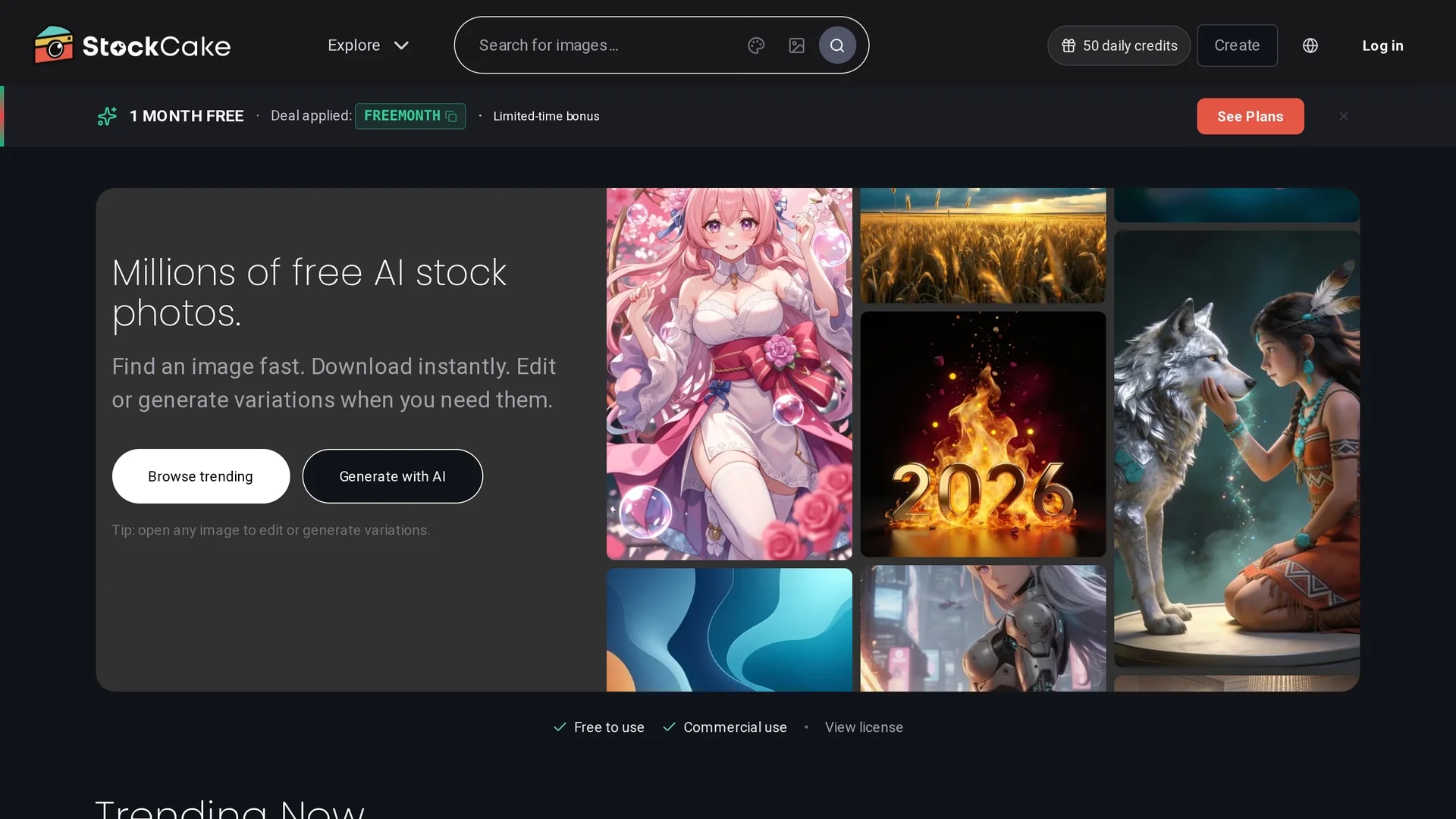 stockcake homepage