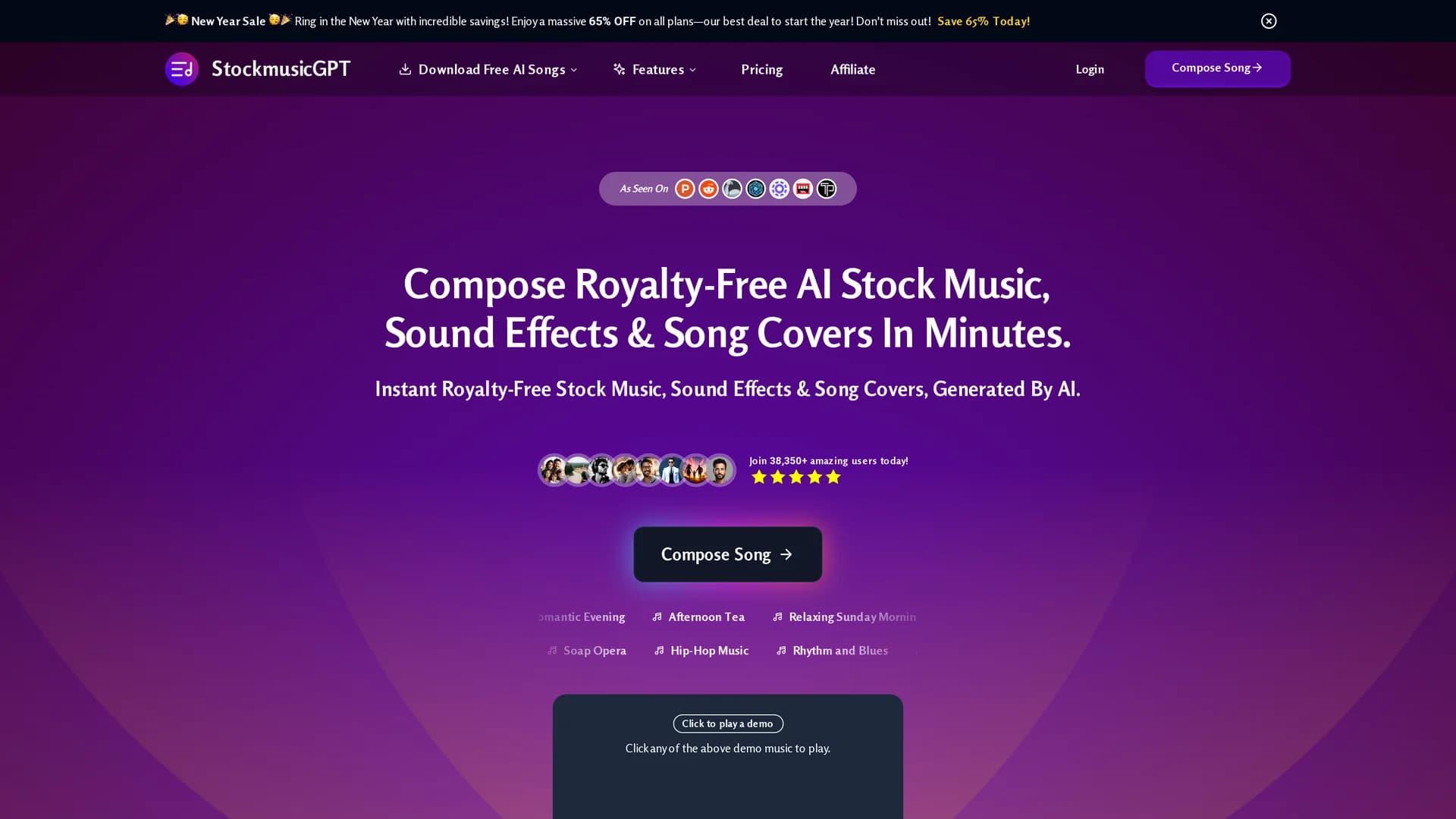 stockmusicgpt homepage