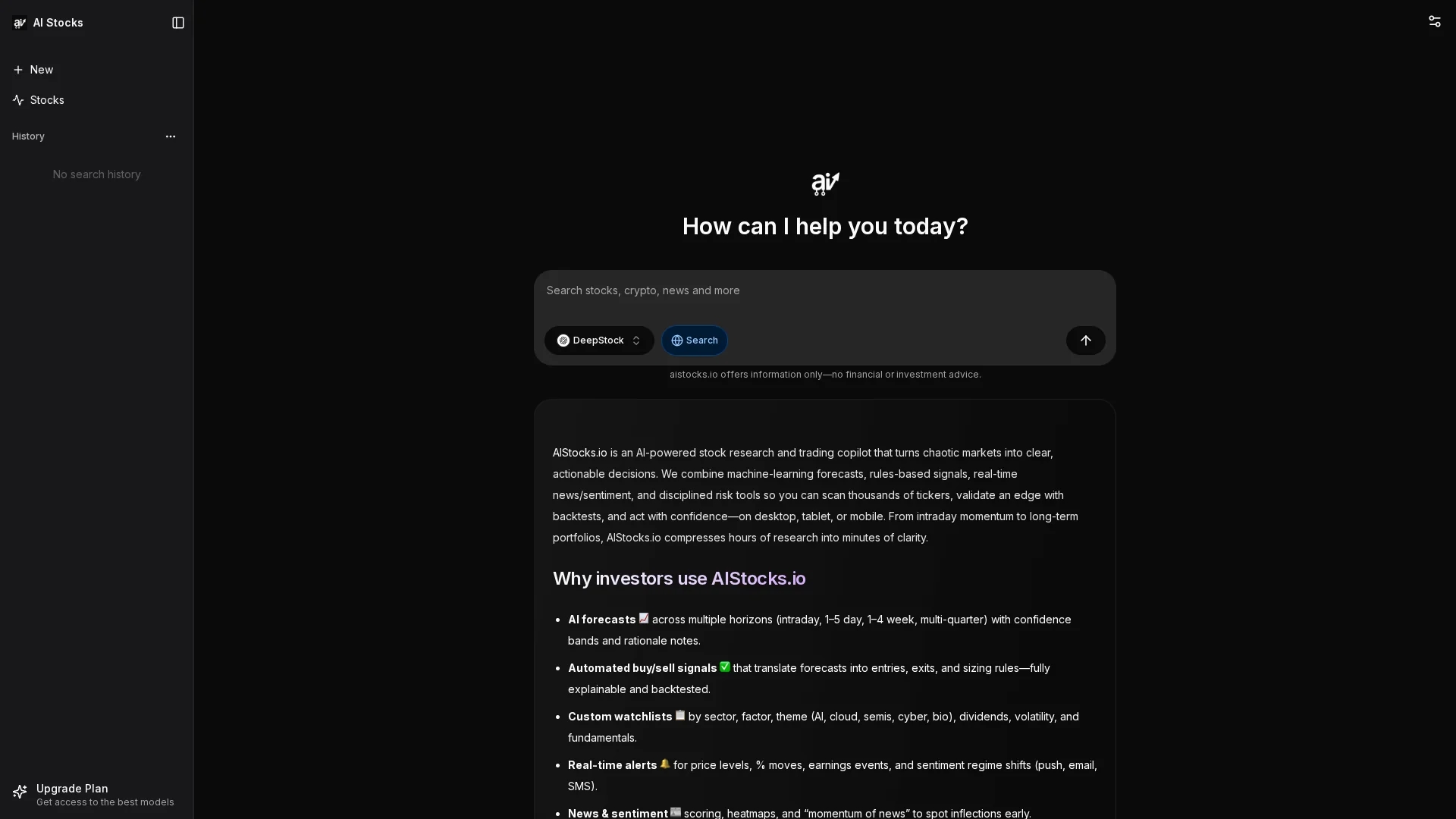 stocksai-io homepage