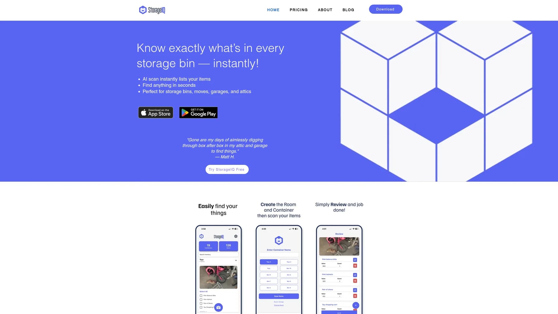storageiq homepage