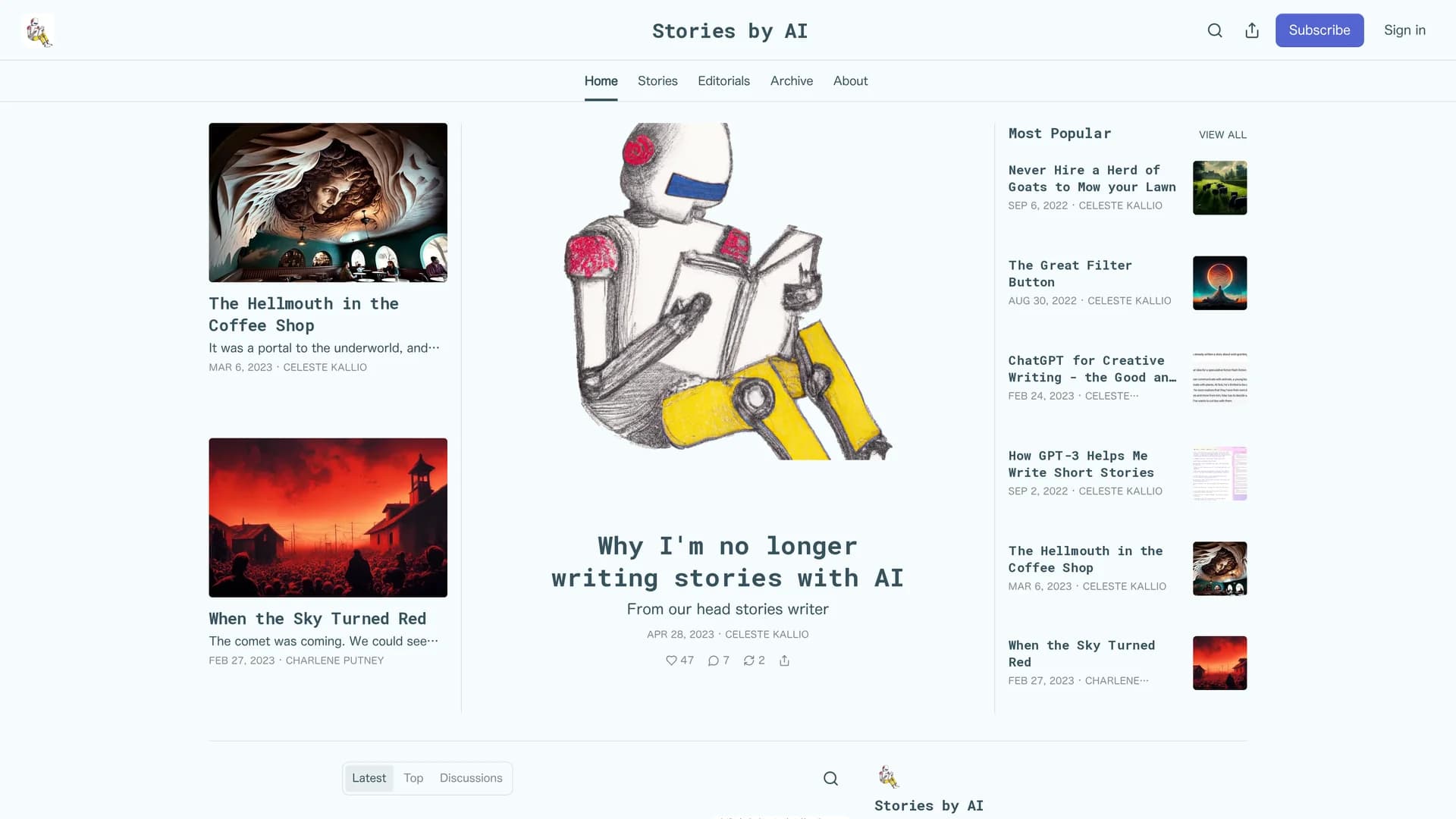 storiesbyai homepage
