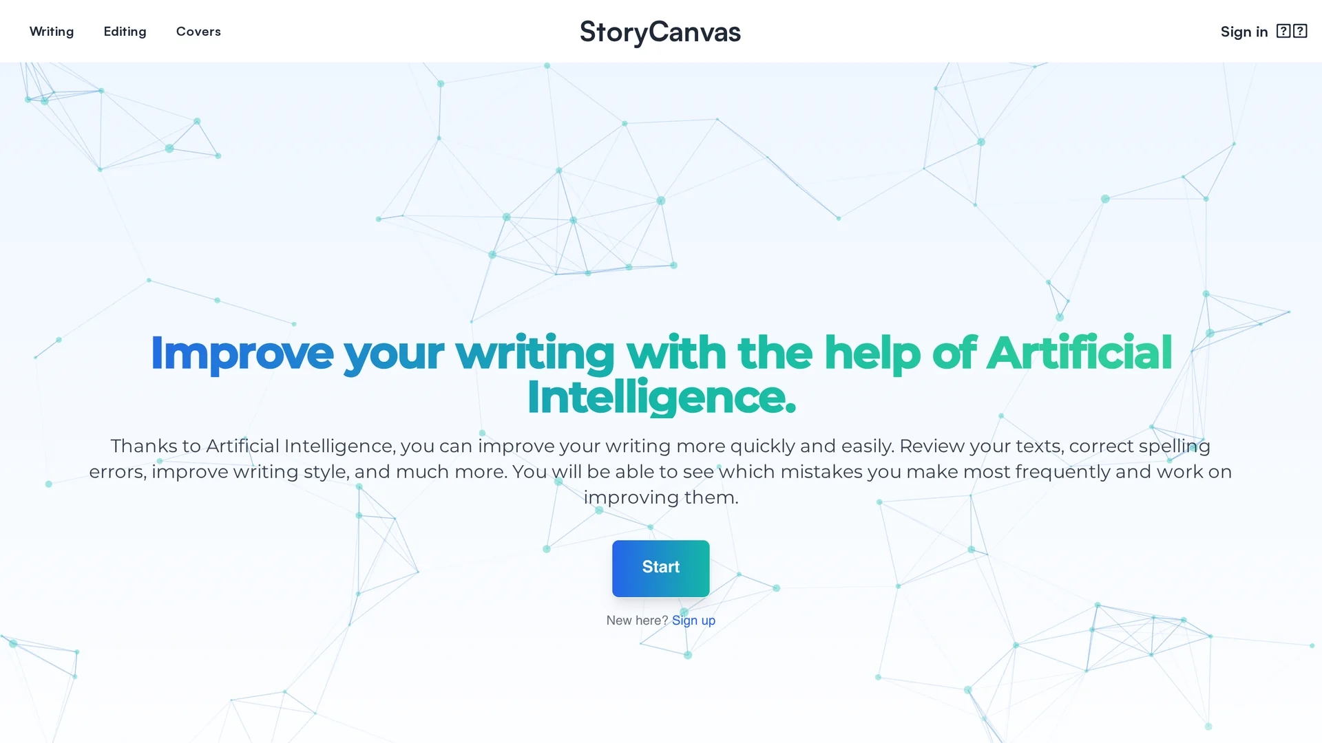 storycanvas homepage