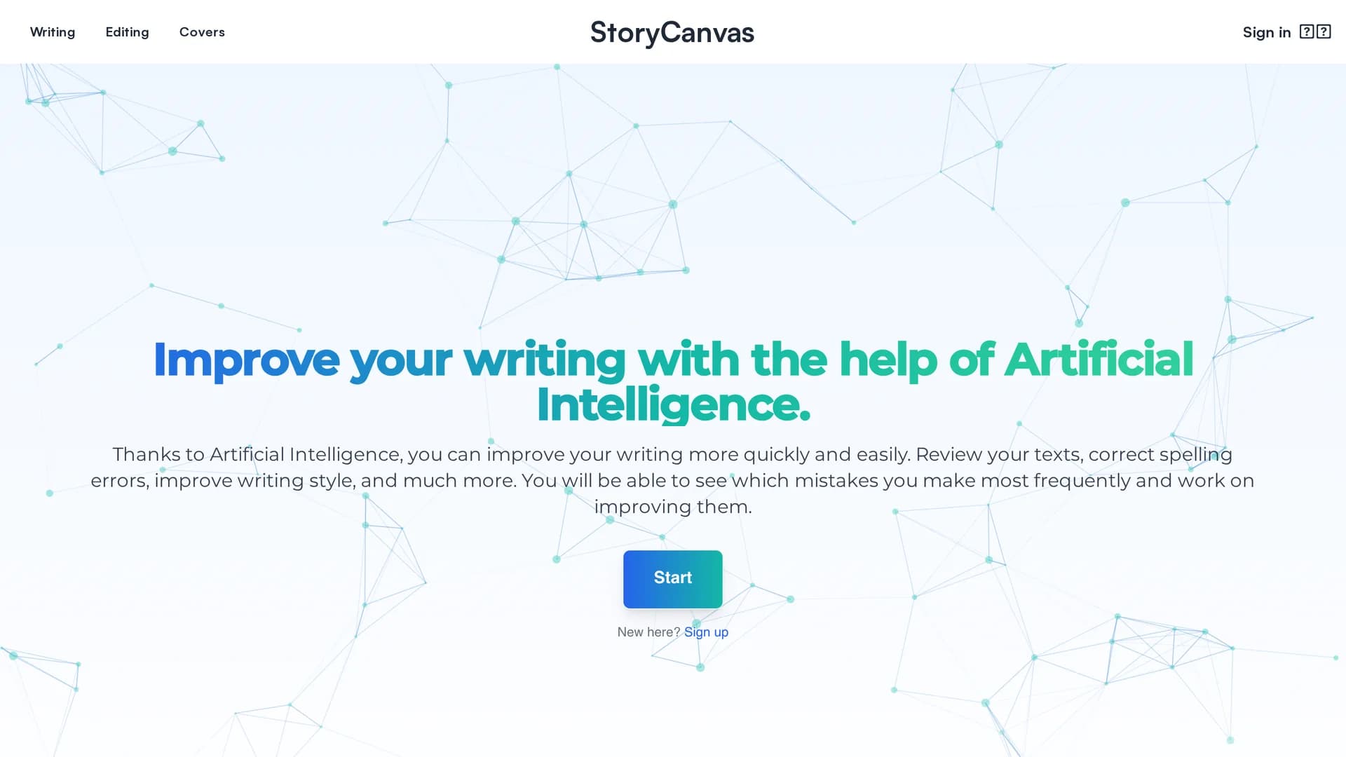 storycanvas homepage