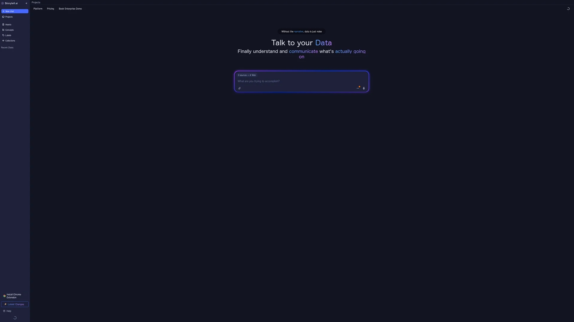 storytell-ai homepage
