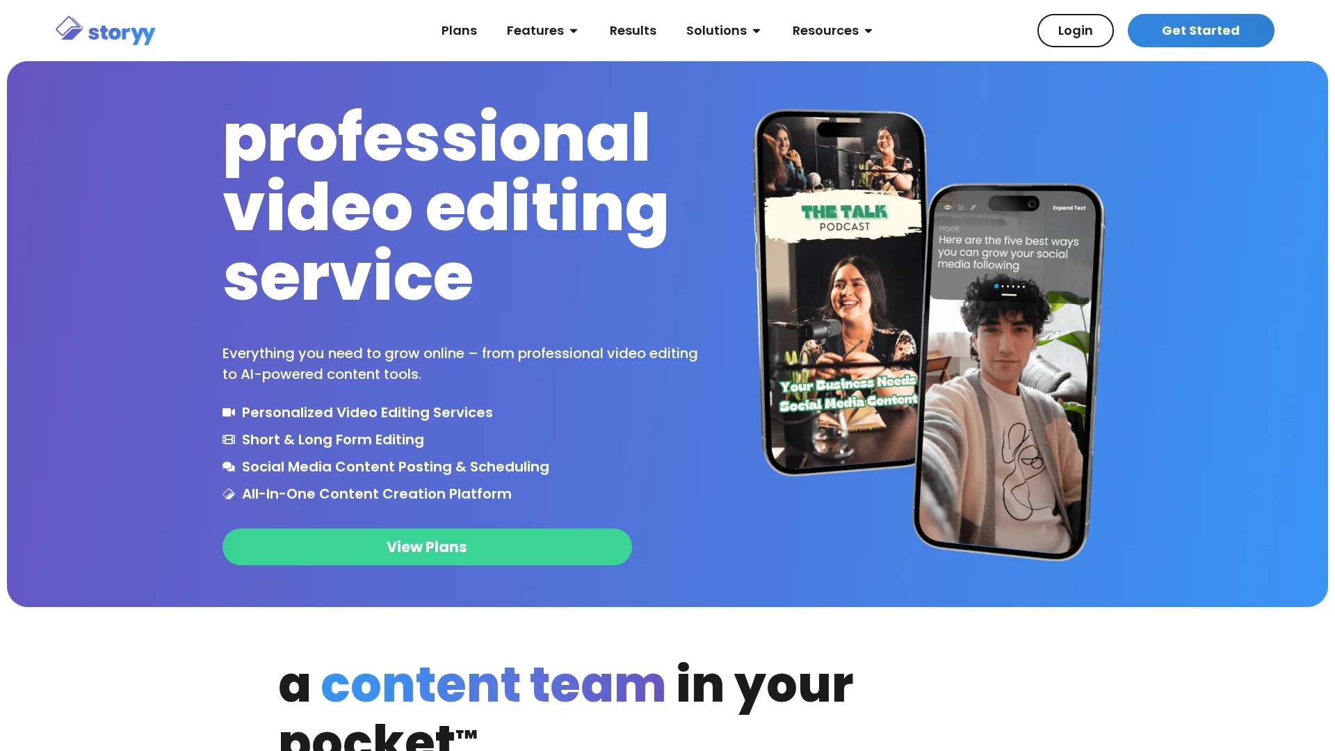 storyy homepage