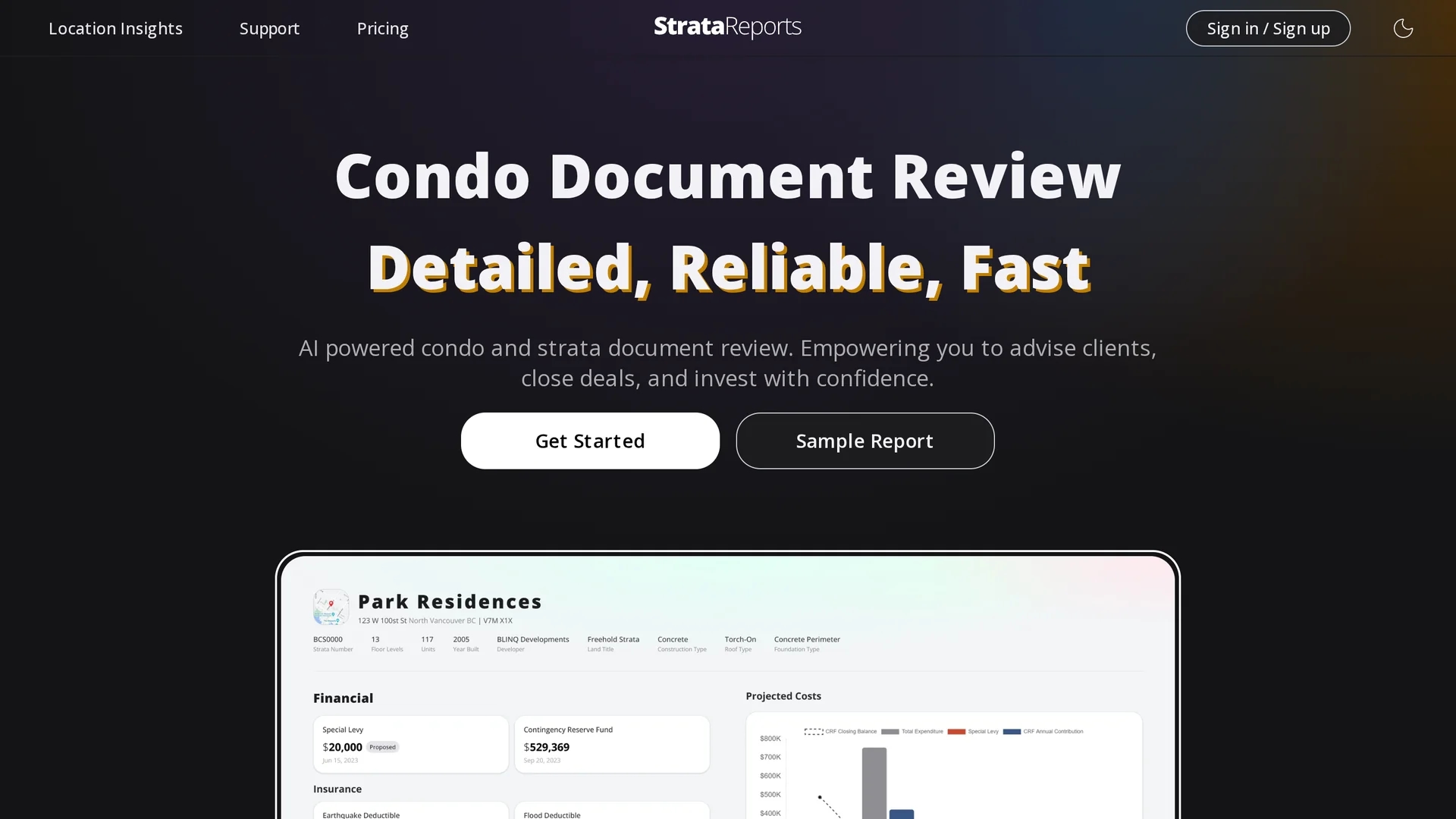 stratareports homepage