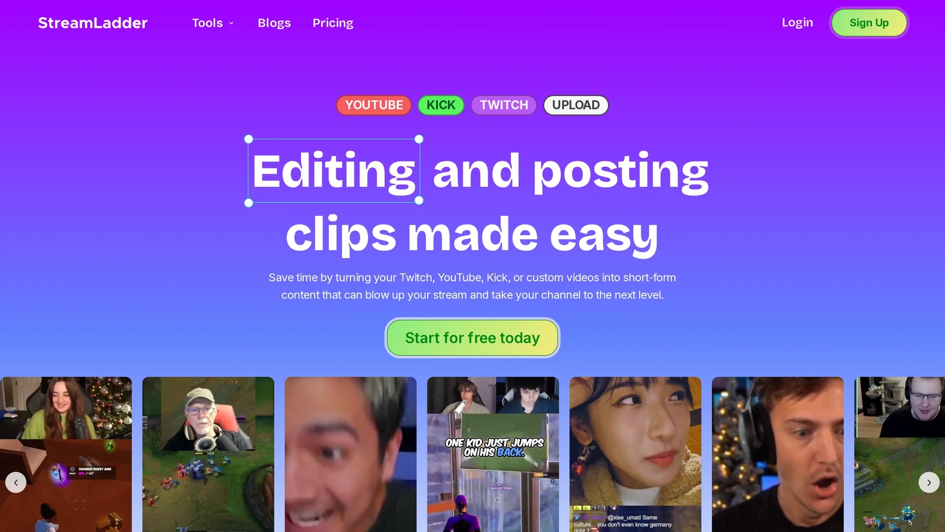 streamladder homepage