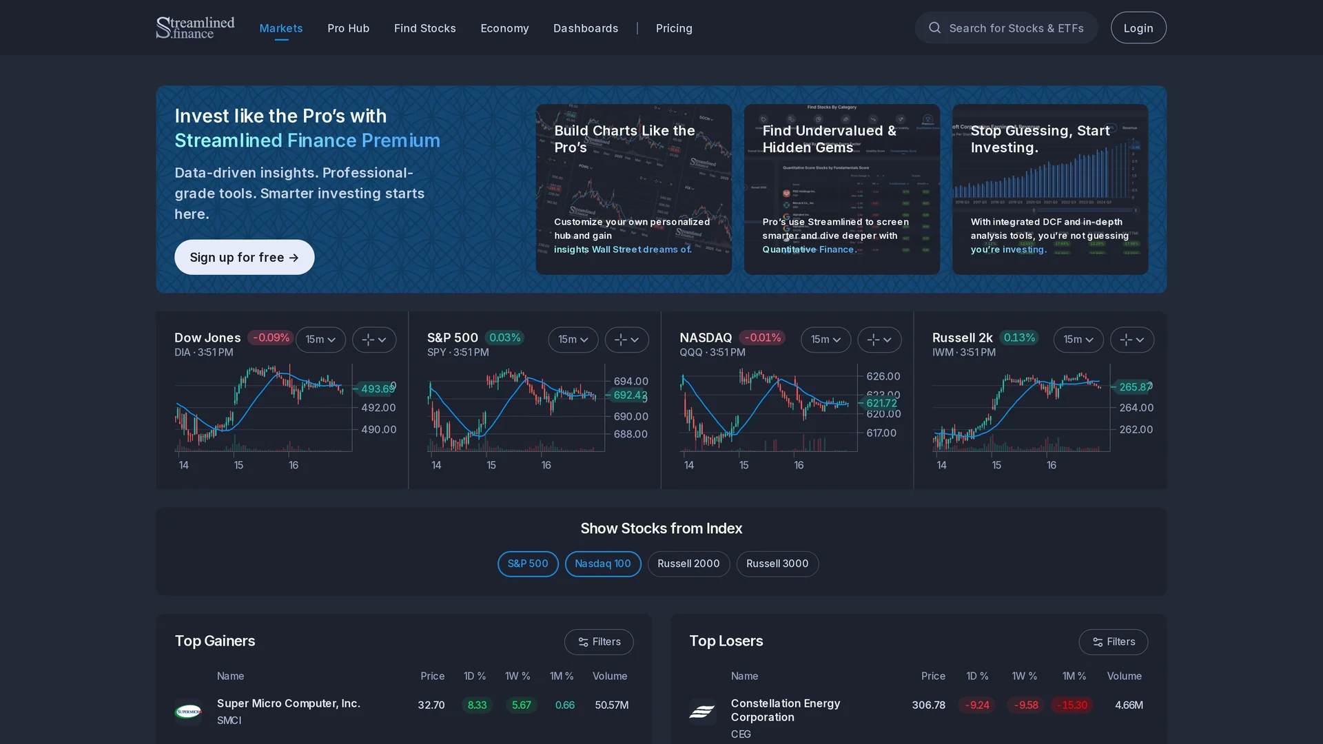 streamlined-finance homepage