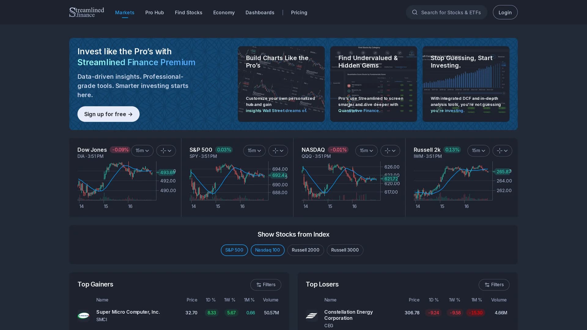 streamlined-finance homepage