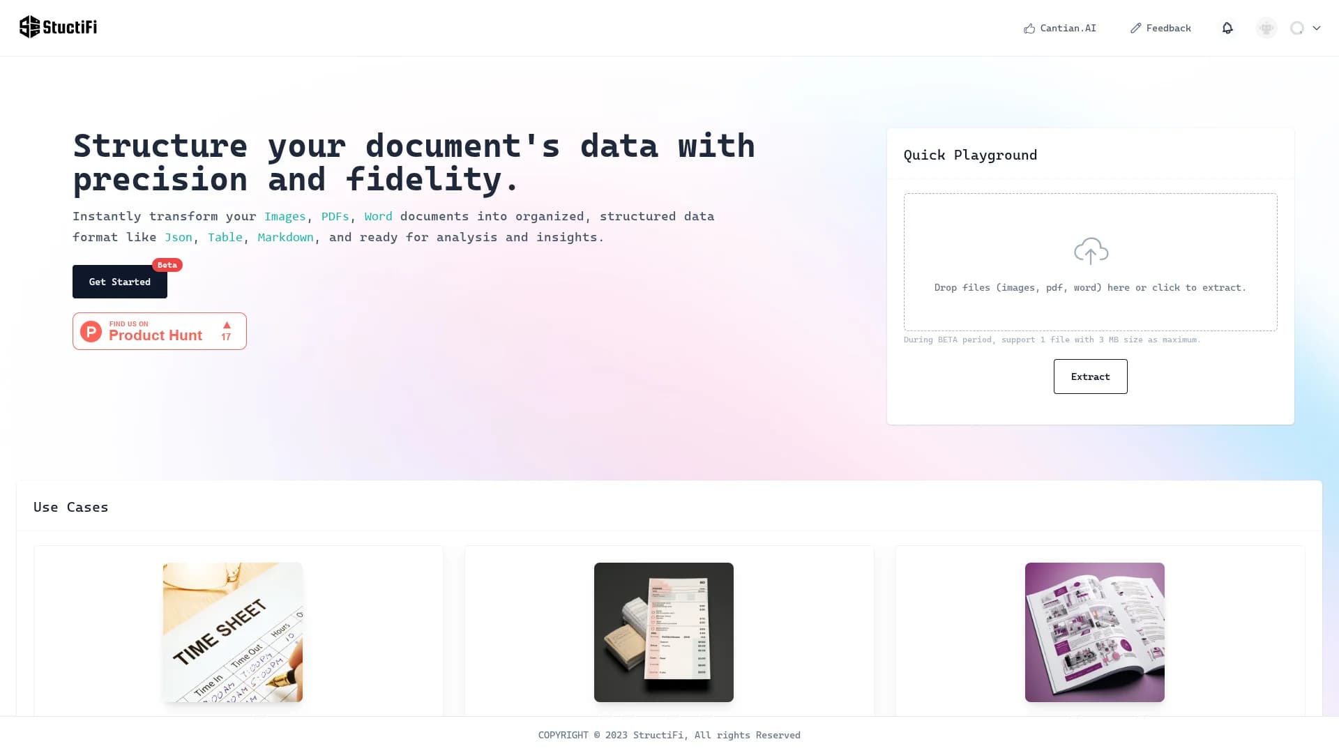 structifi homepage