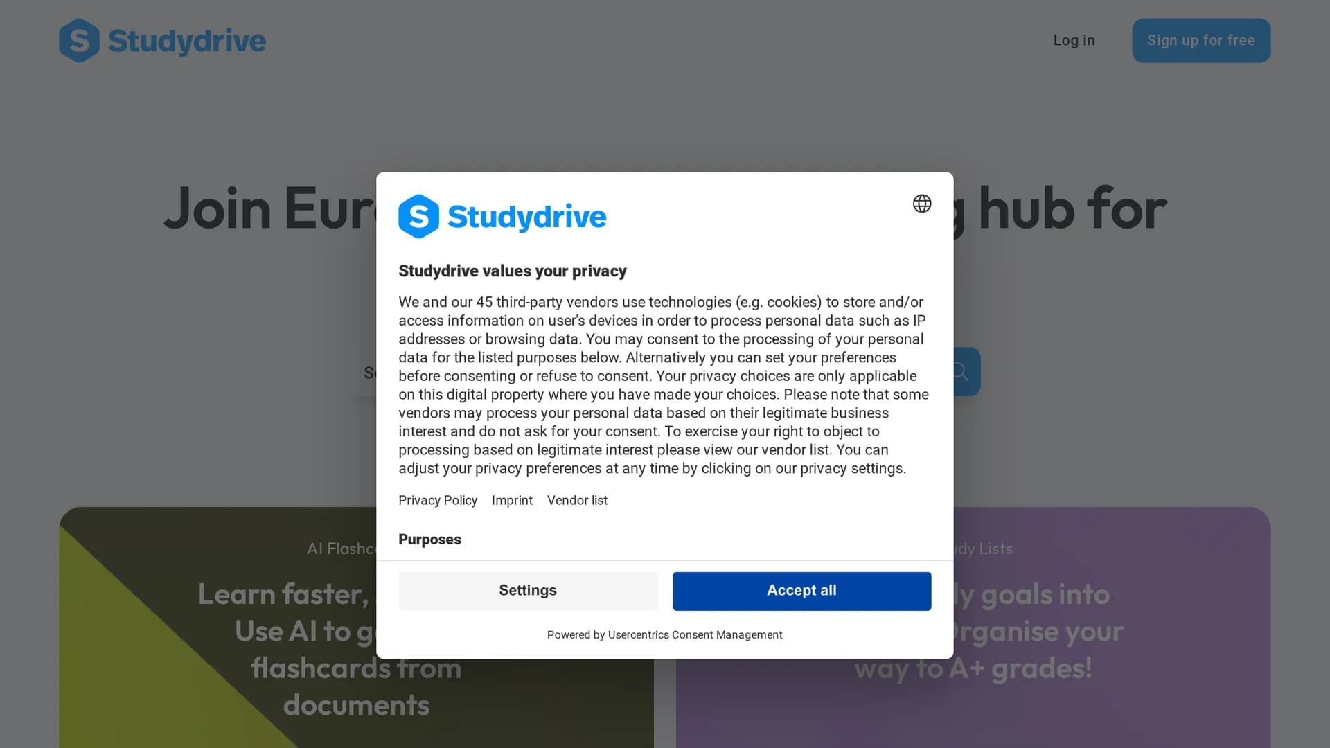 studydrive homepage