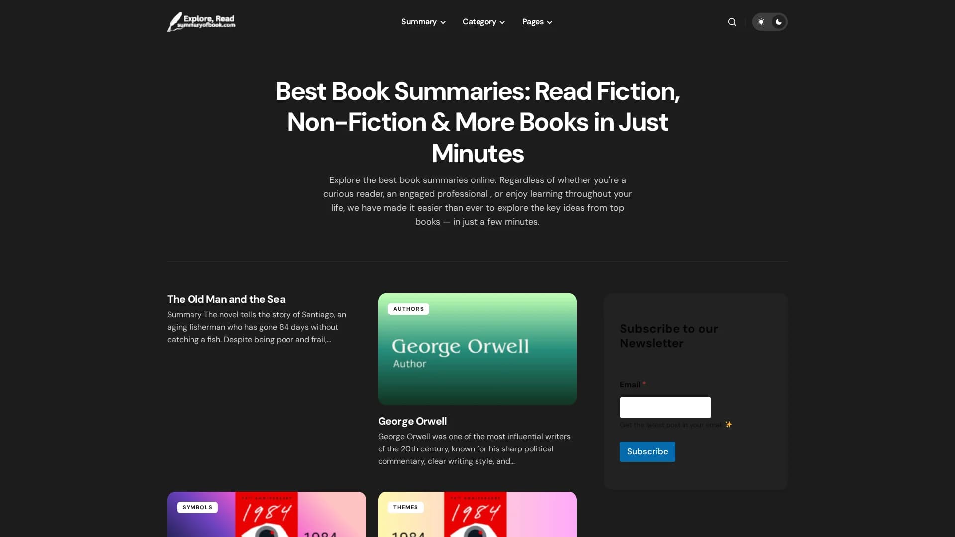 summary-of-book-chatgpt homepage