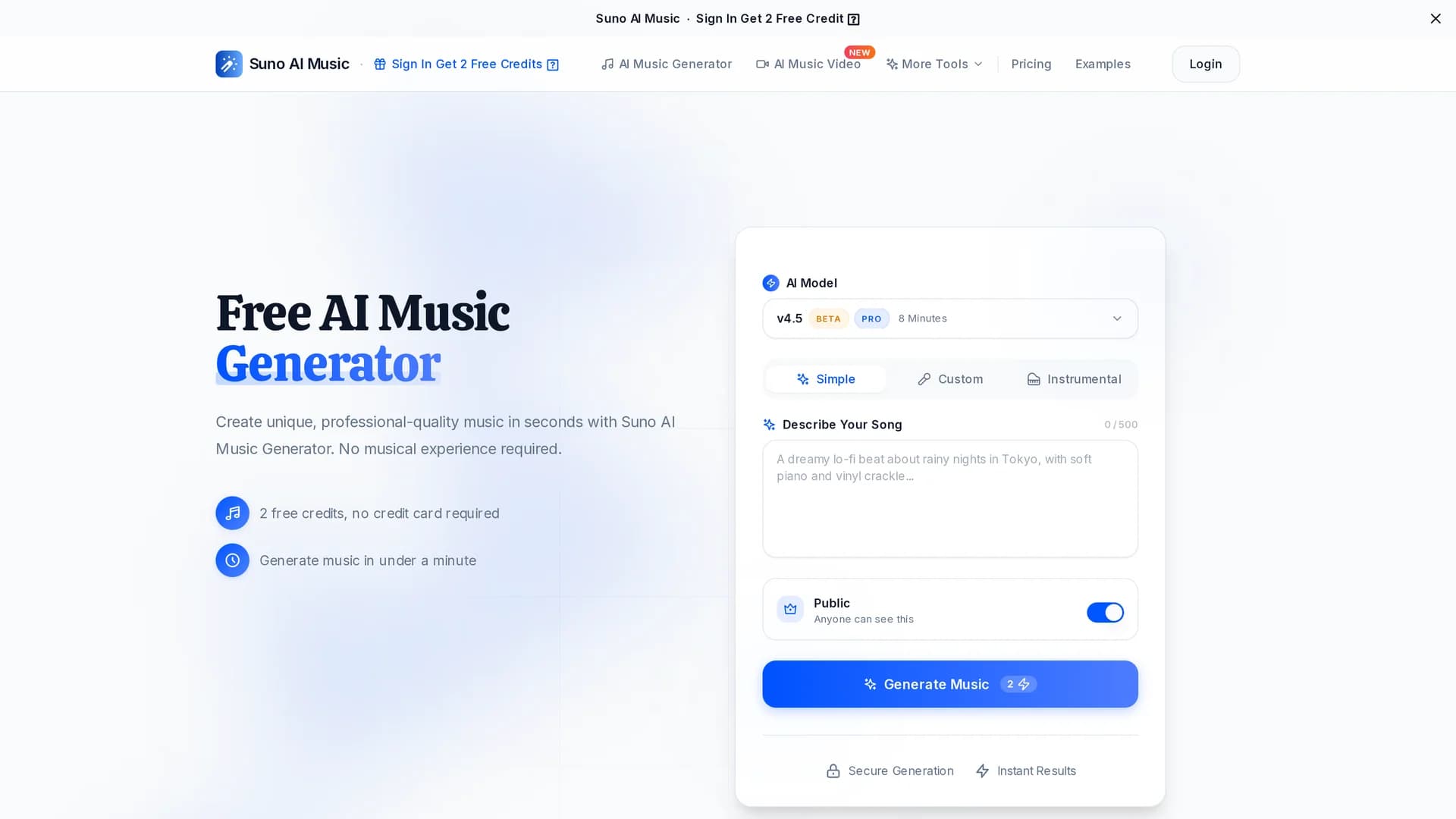 suno-ai-music homepage
