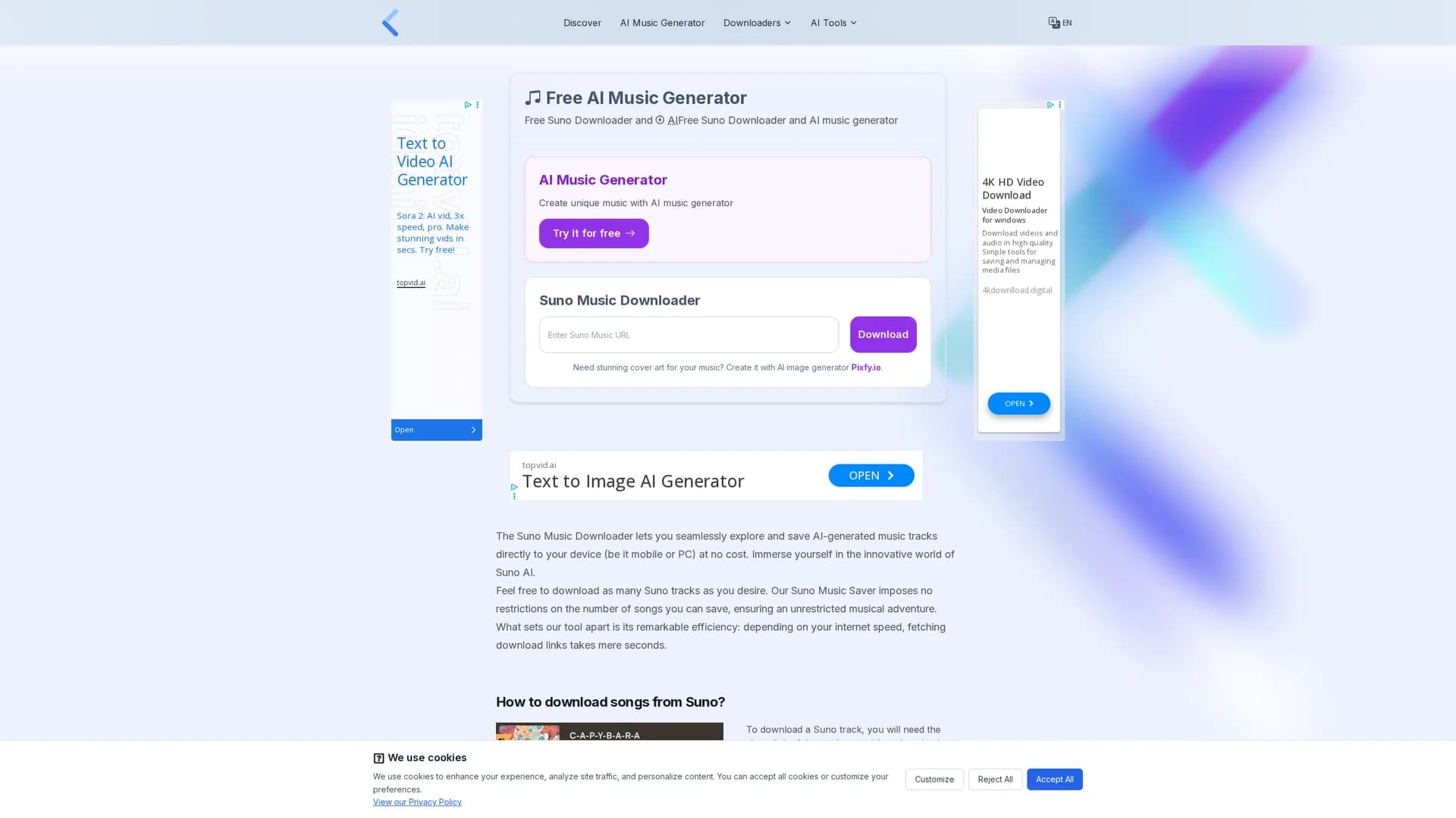 suno-music-downloader homepage
