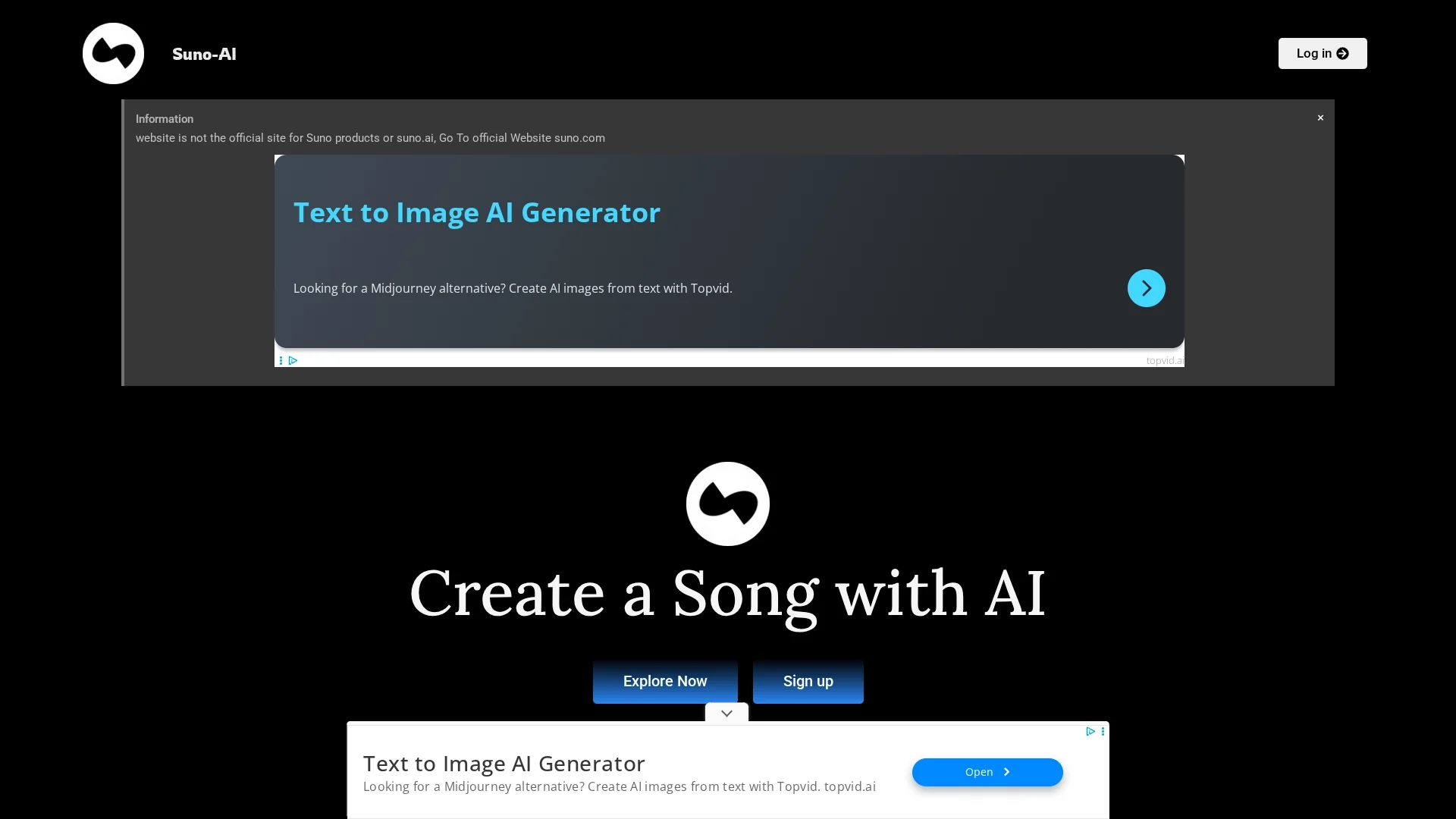 sunoai-org homepage