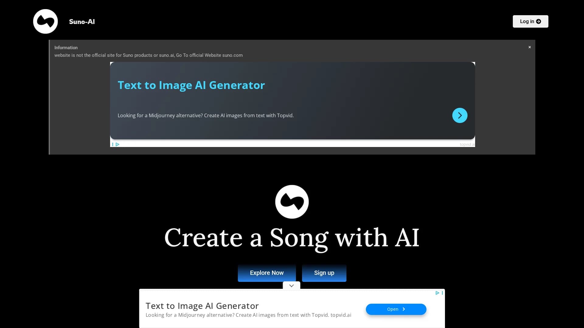 sunoai-org homepage