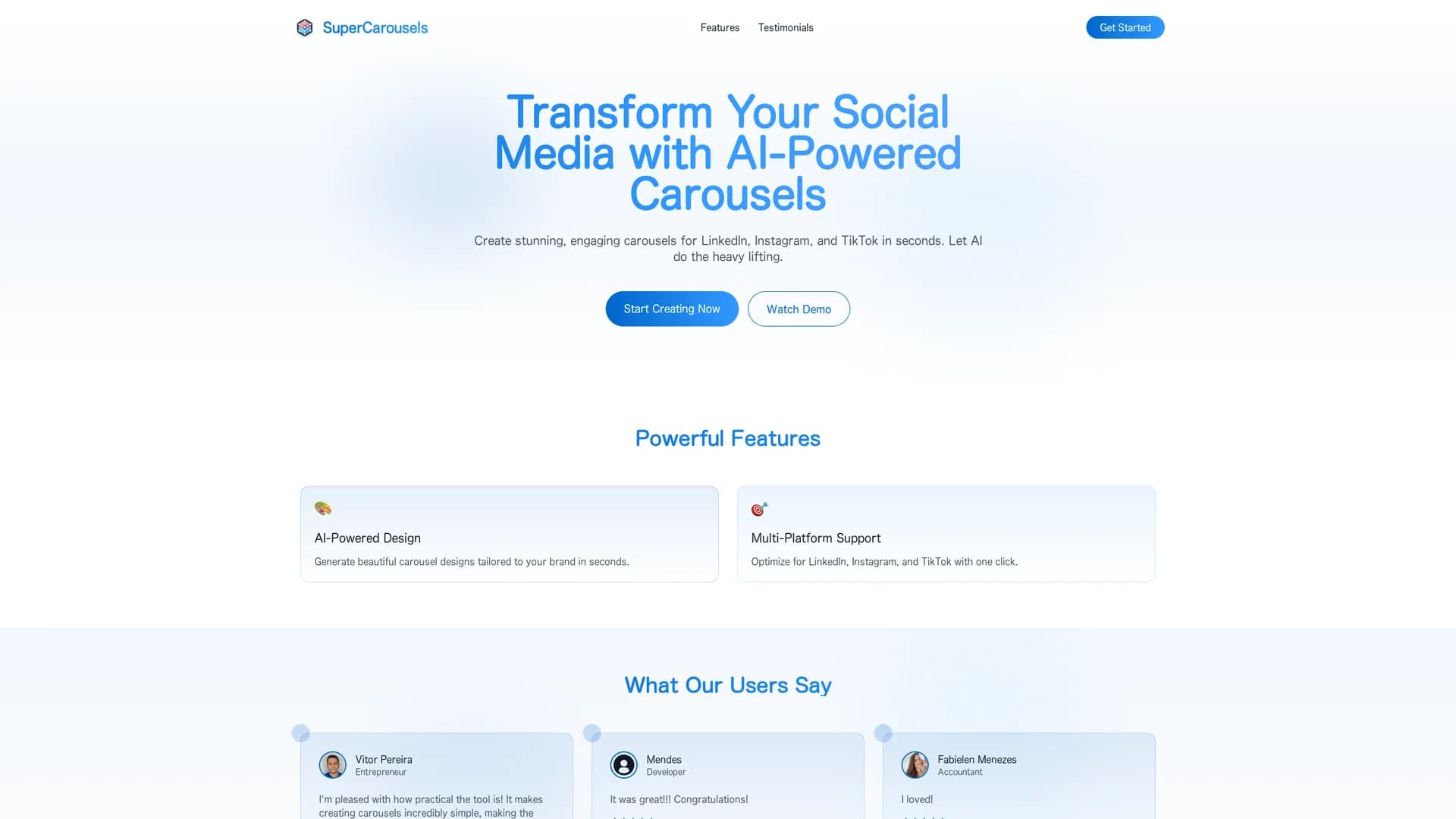 super-carousels homepage