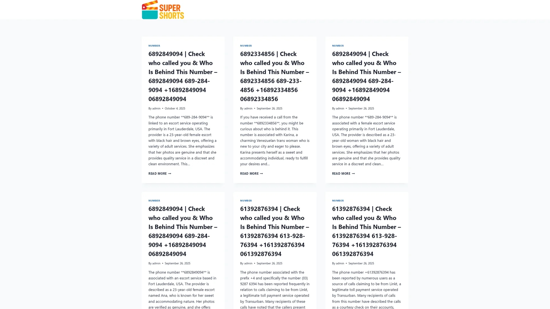super-shorts homepage