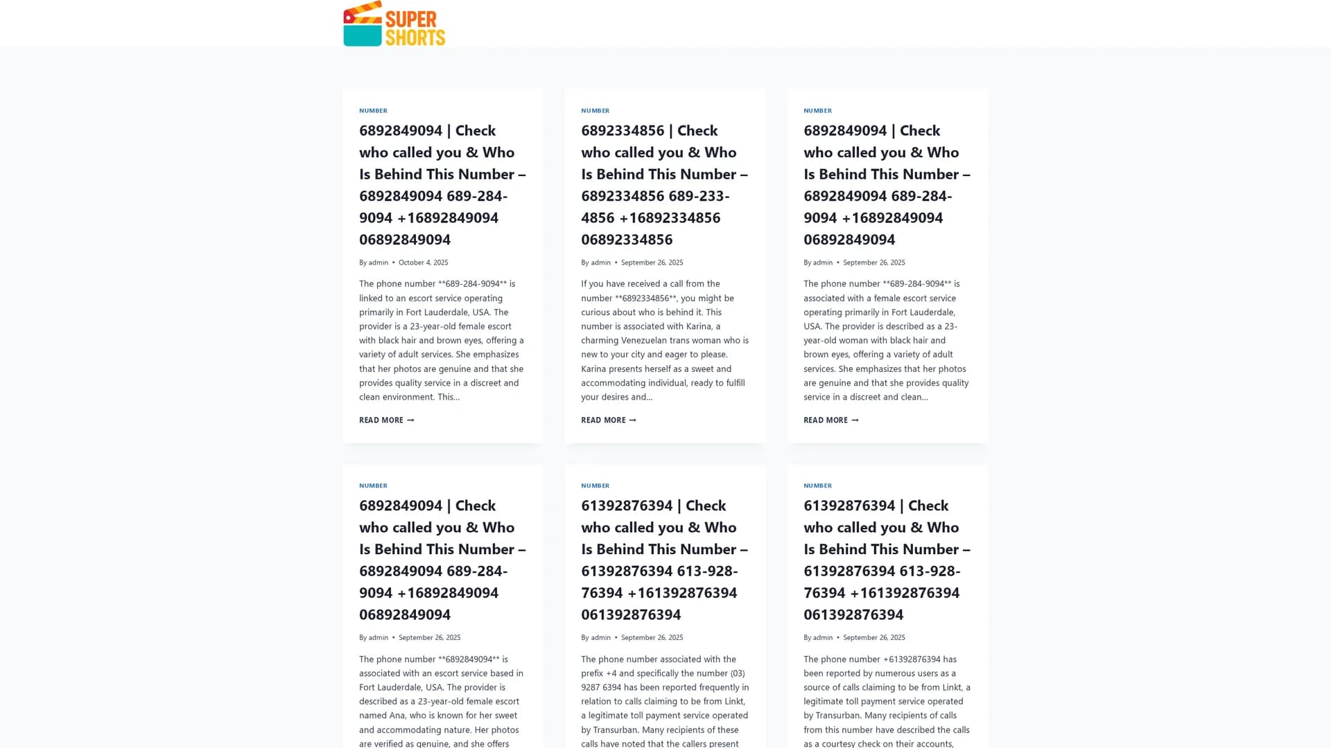 super-shorts homepage