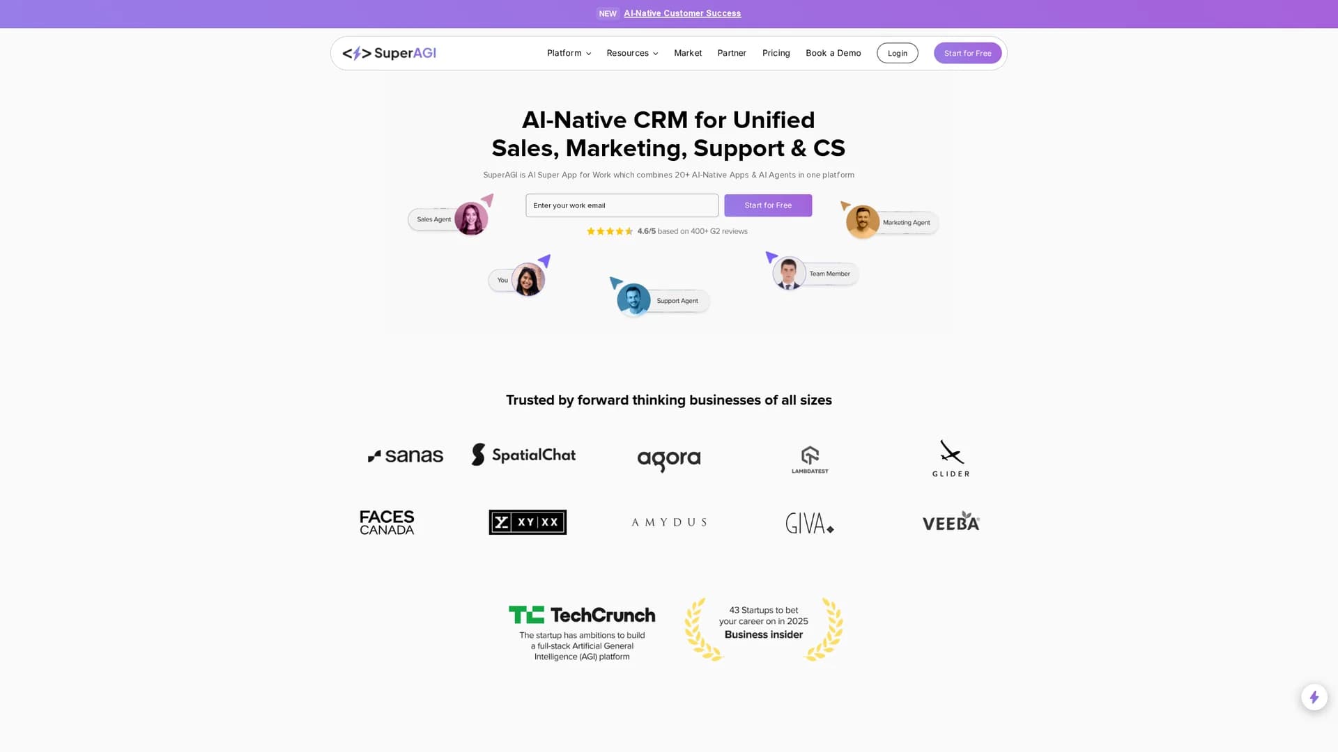 superagi-cloud homepage