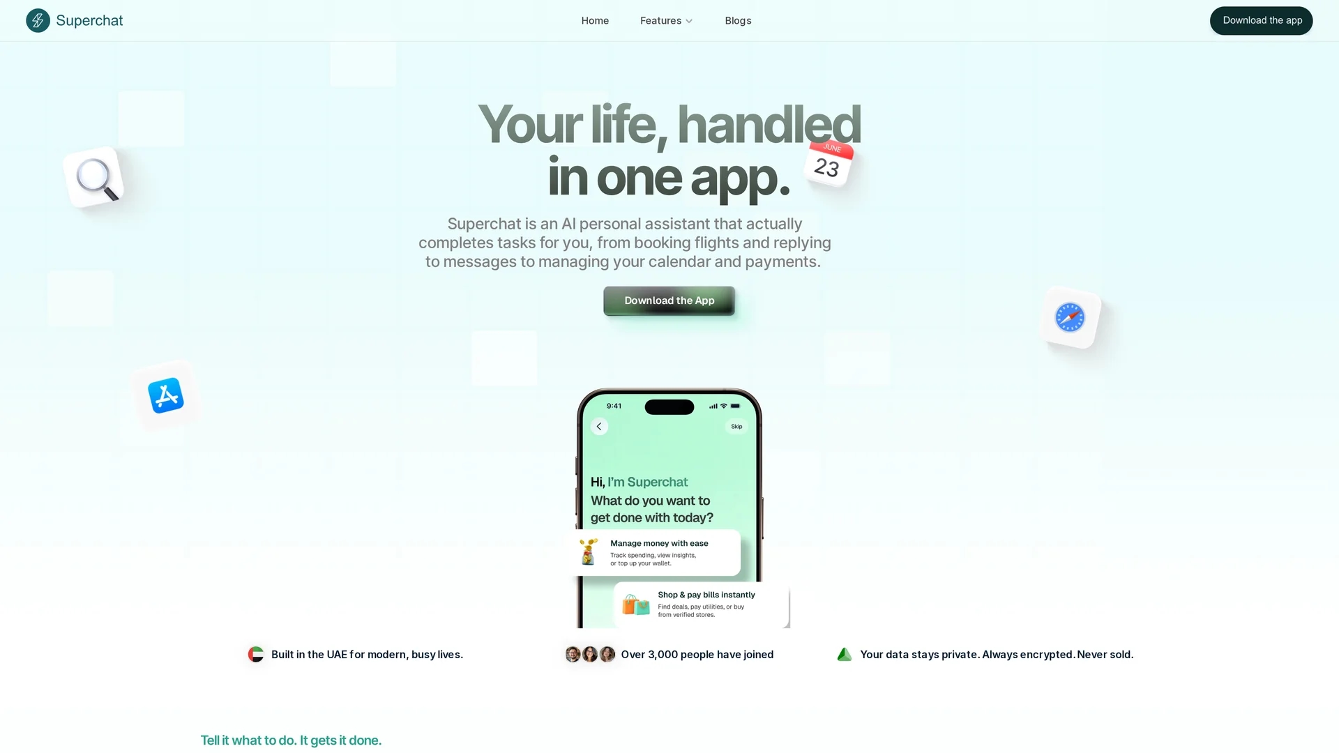 superchat-ai homepage
