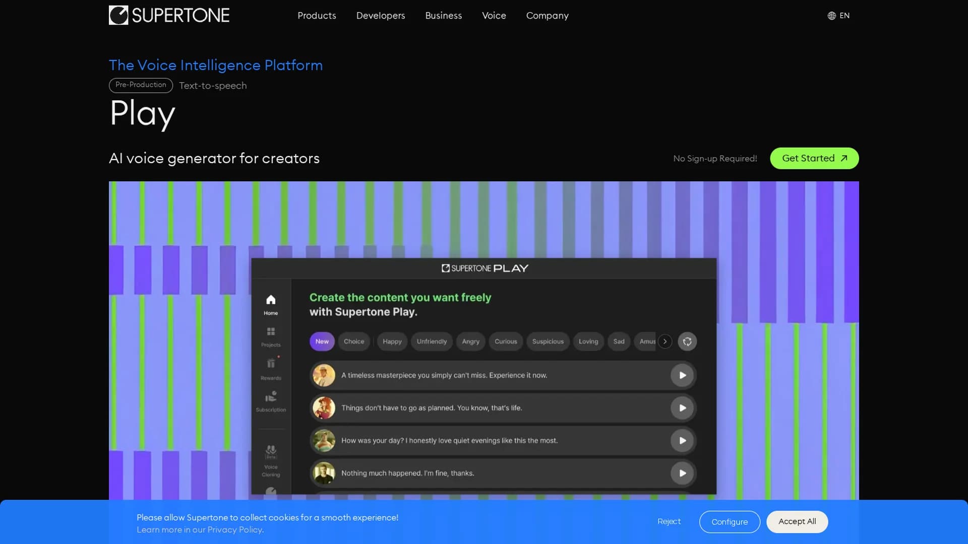 supertone homepage