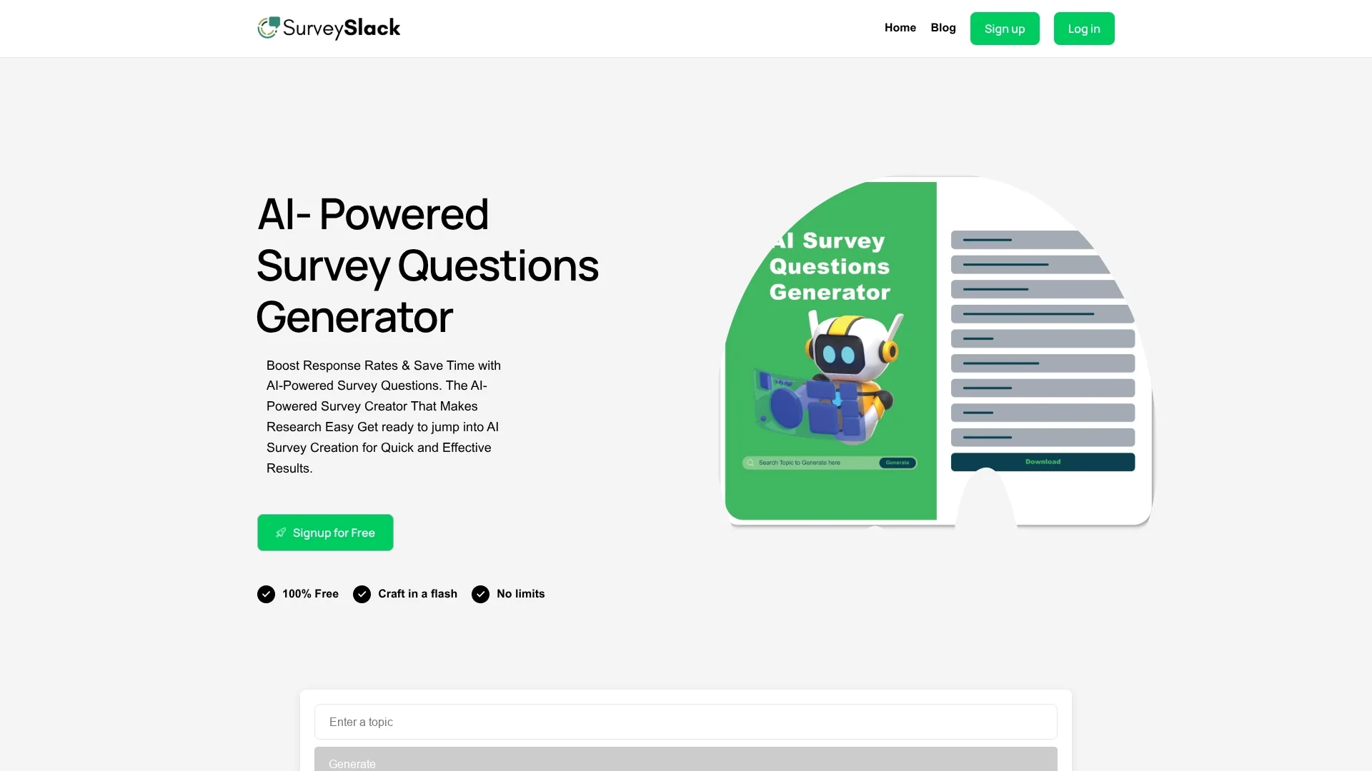 surveyslack homepage