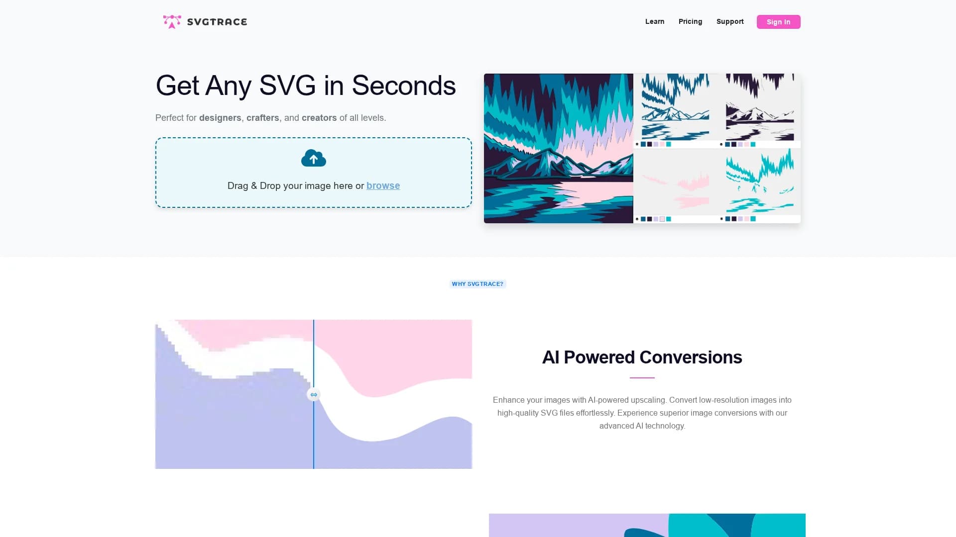 svgtrace-com homepage