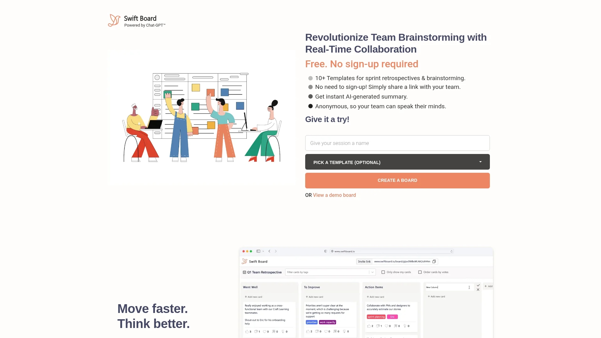 swift-board homepage