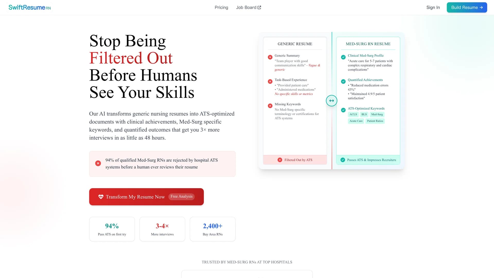 swiftresume homepage