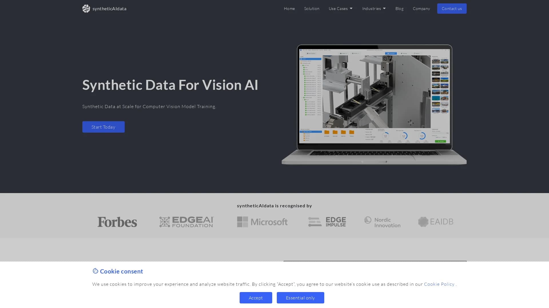 syntheticaidata homepage