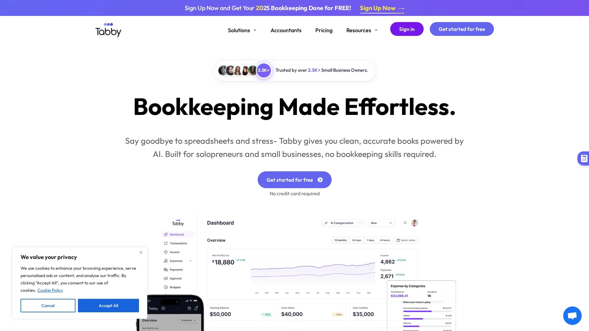 tabby-ai-bookkeeper homepage