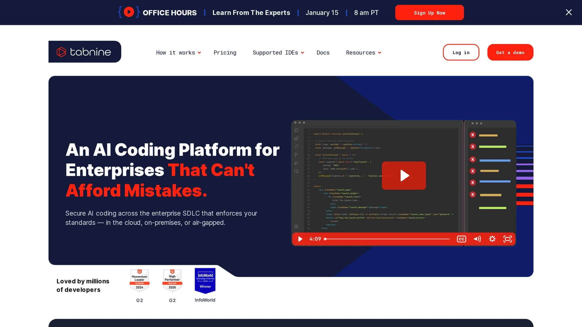 tabnine homepage