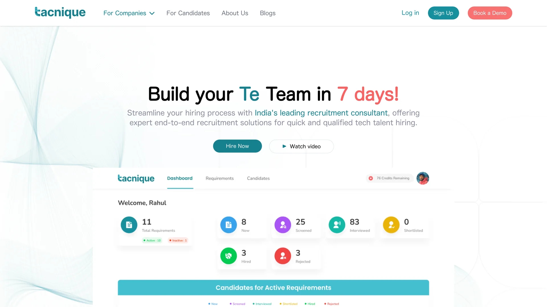 tacnique homepage