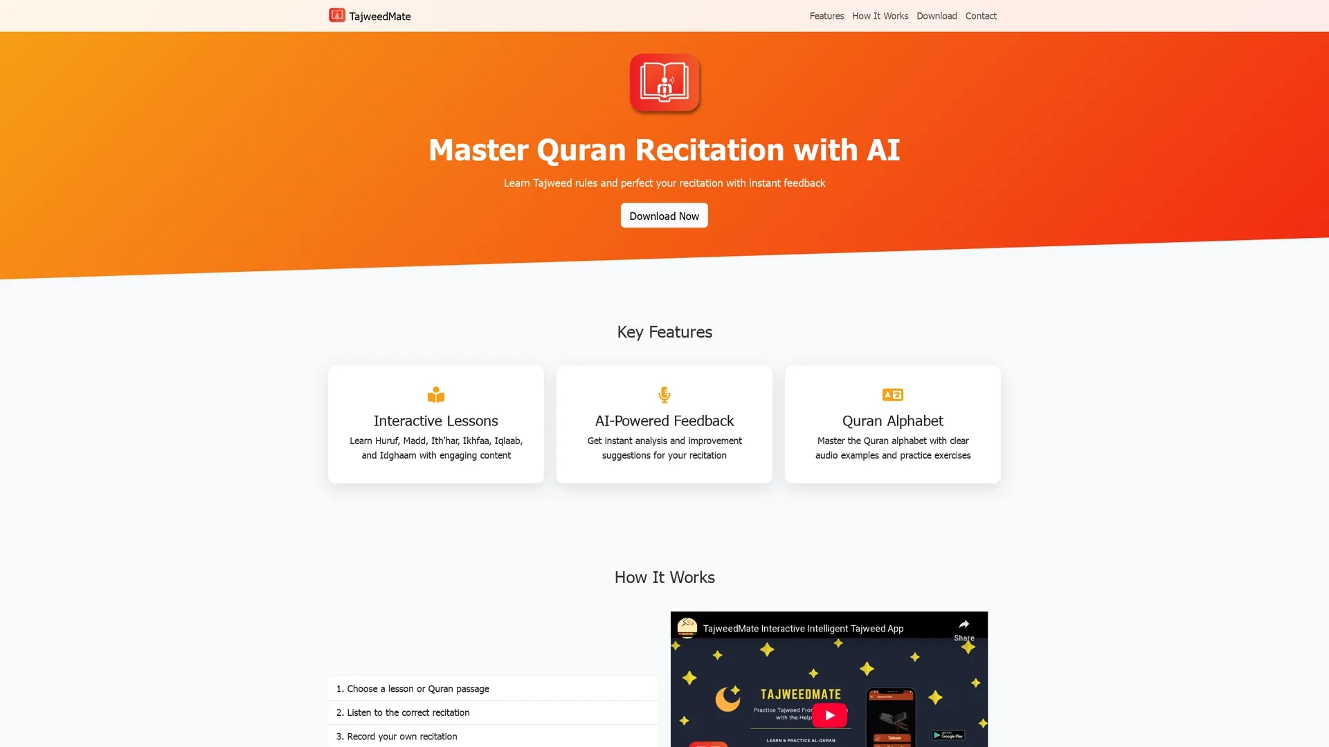 tajweedmate homepage