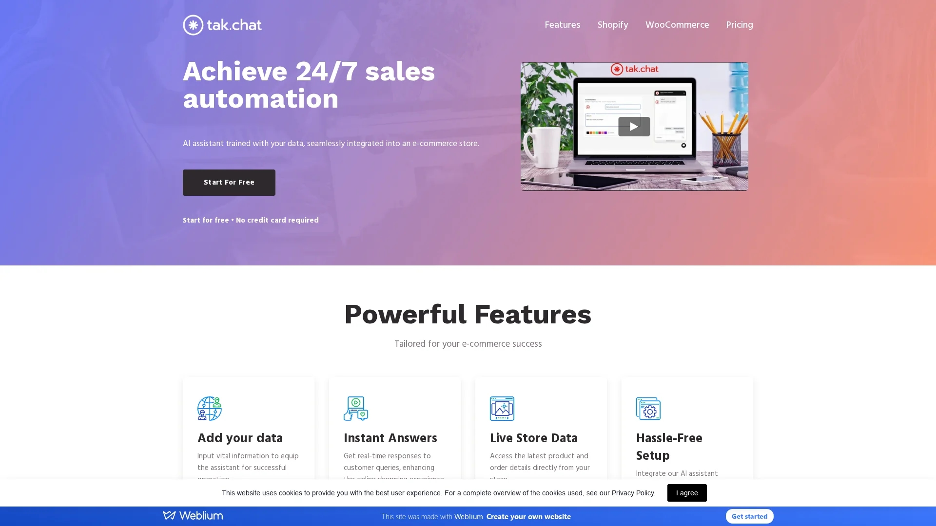 tak-chat-for-shopify homepage