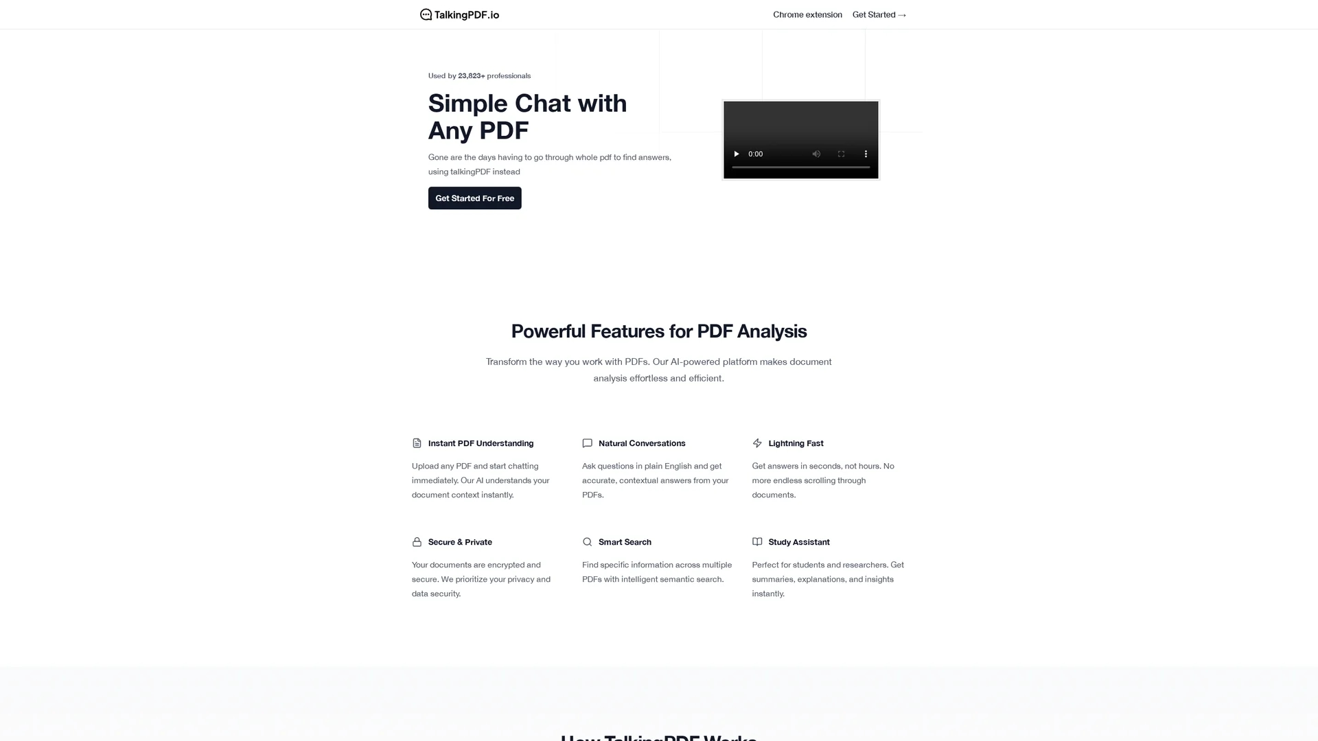 talkingpdf-io-chat-with-any-pdf homepage
