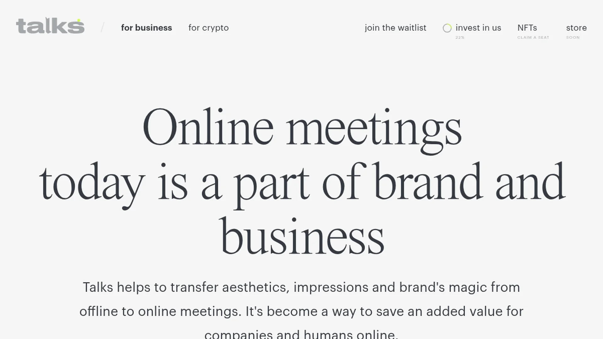 talks homepage