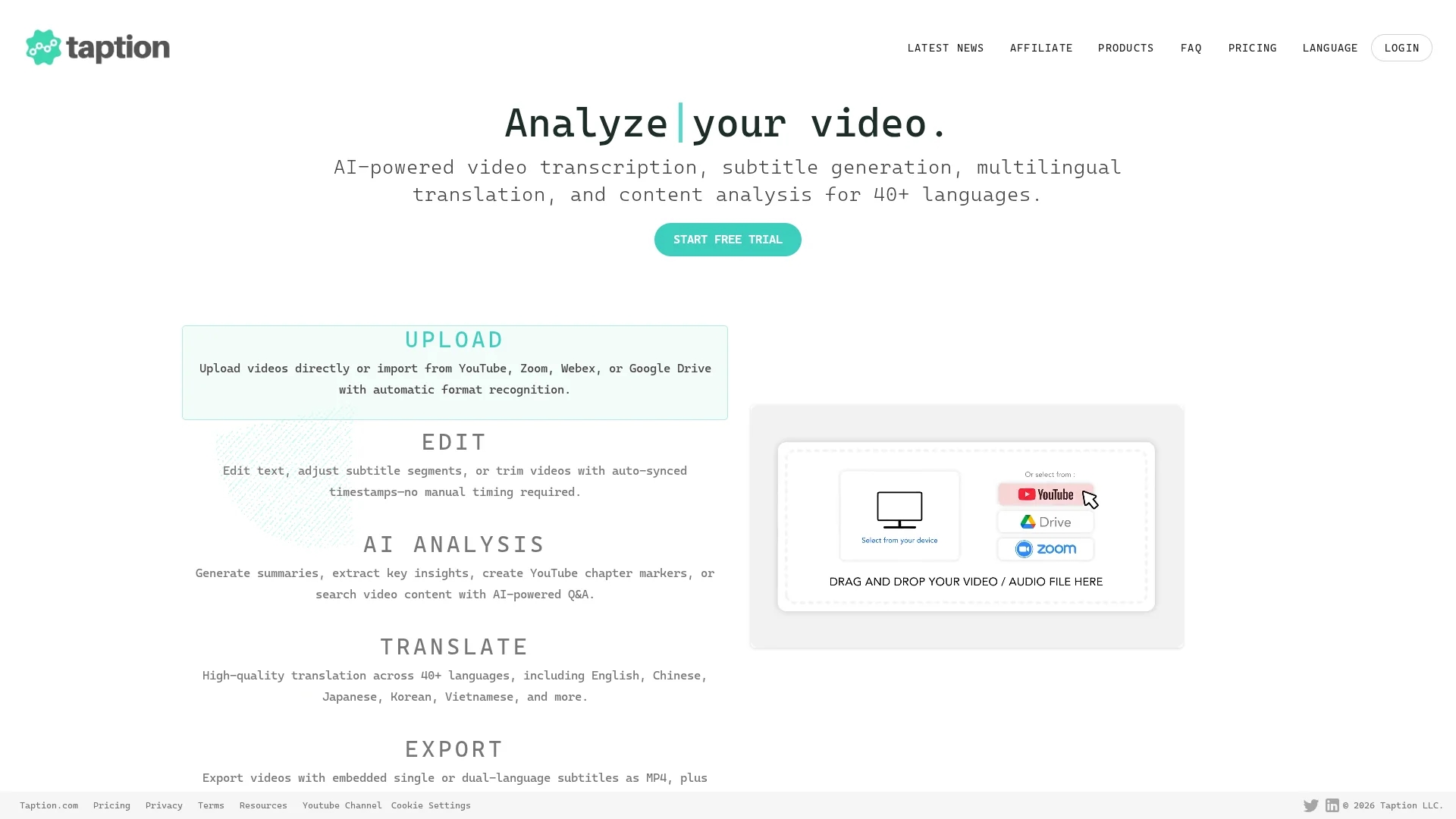taption homepage