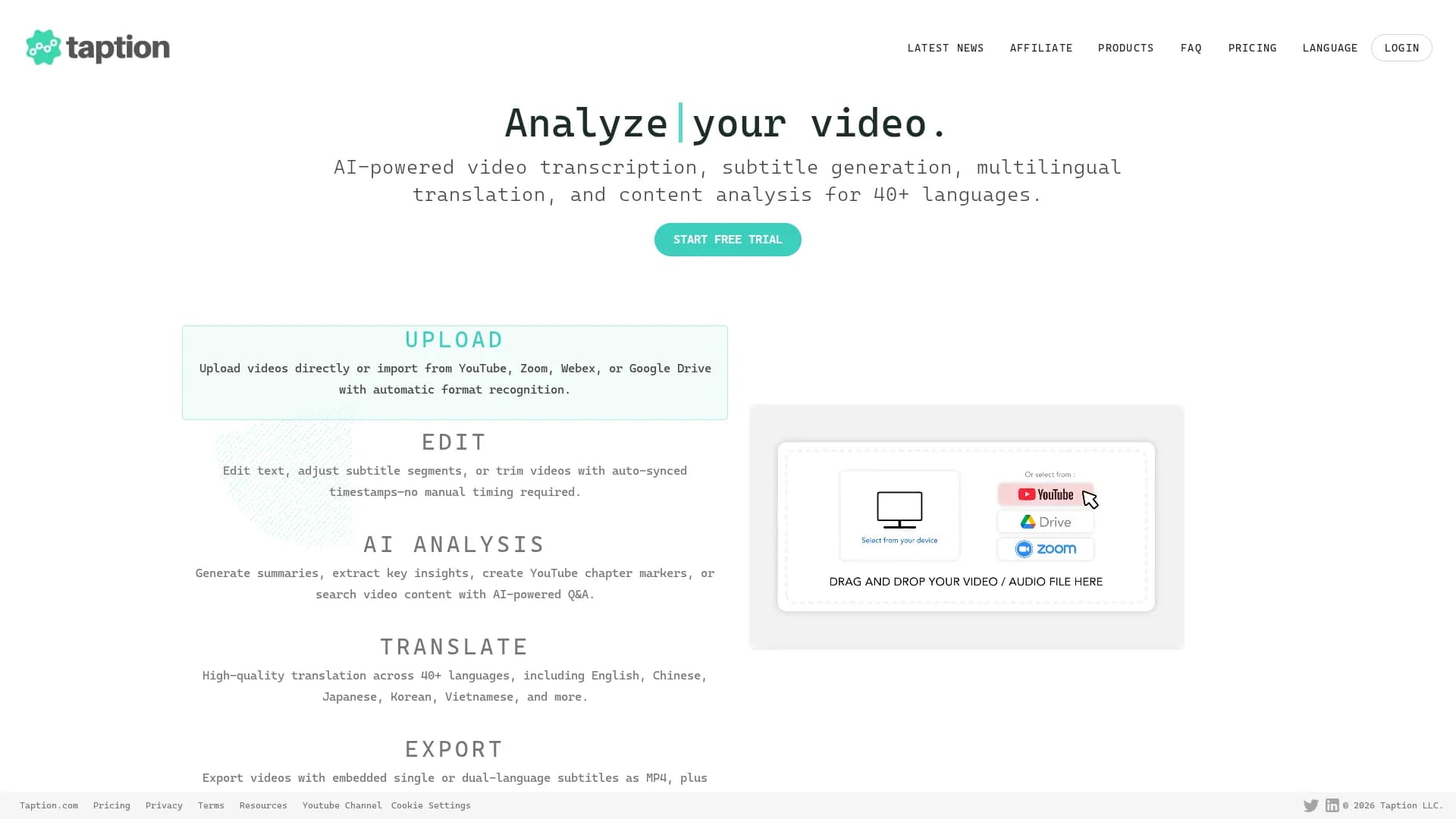 taption homepage