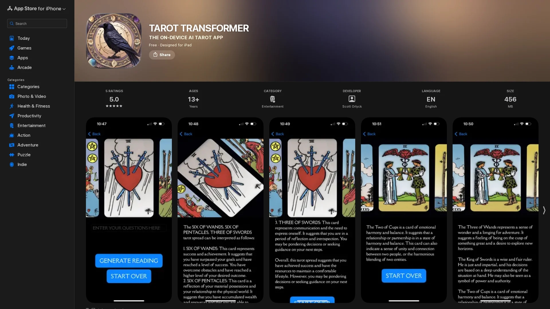 tarot-arcana homepage